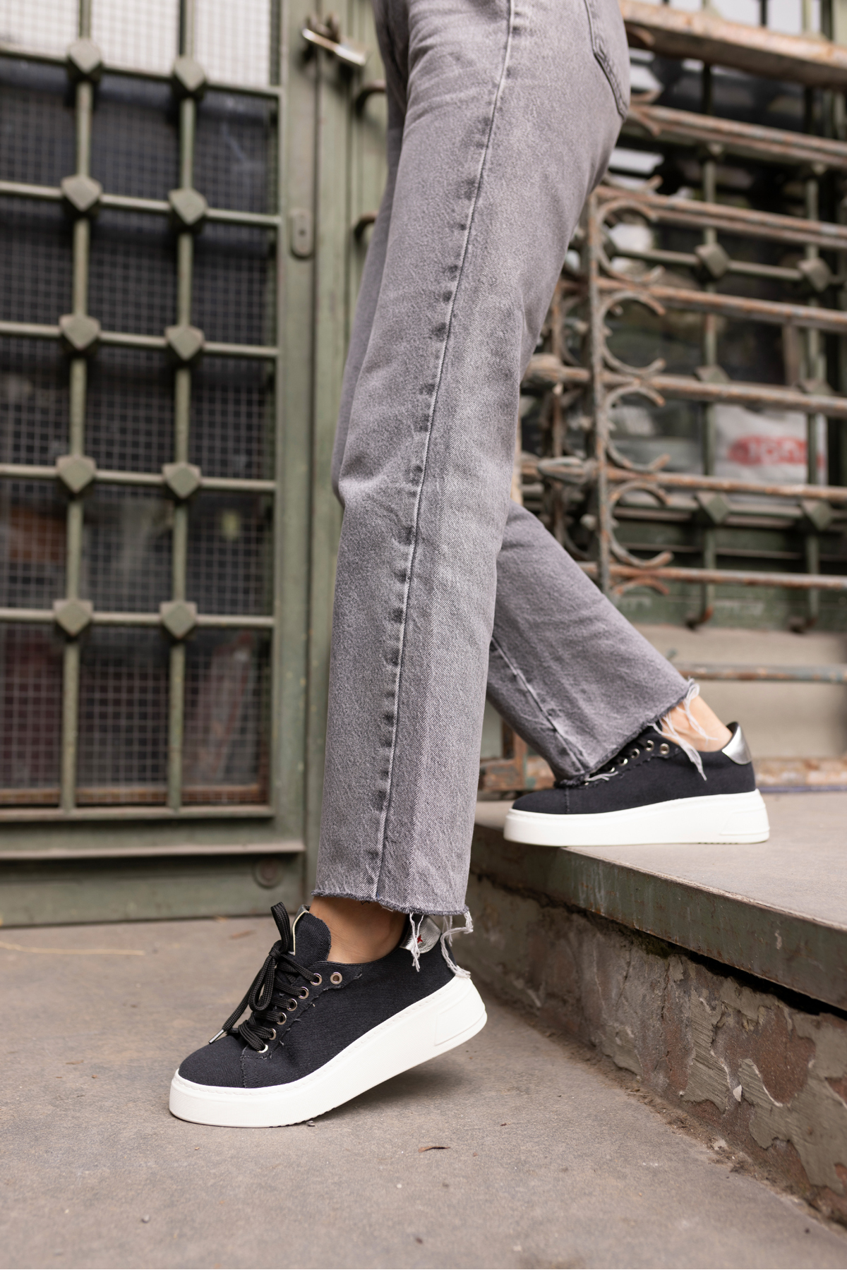 BİLİNG KADIN KOT MAVİ BAGCIKLI SNEAKER