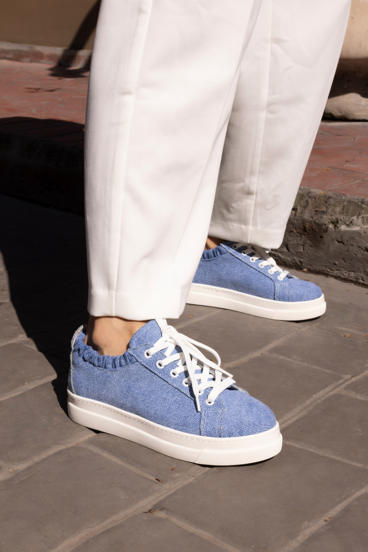 GWEN KADIN BEJ KETEN LASTIKLI SNEAKER