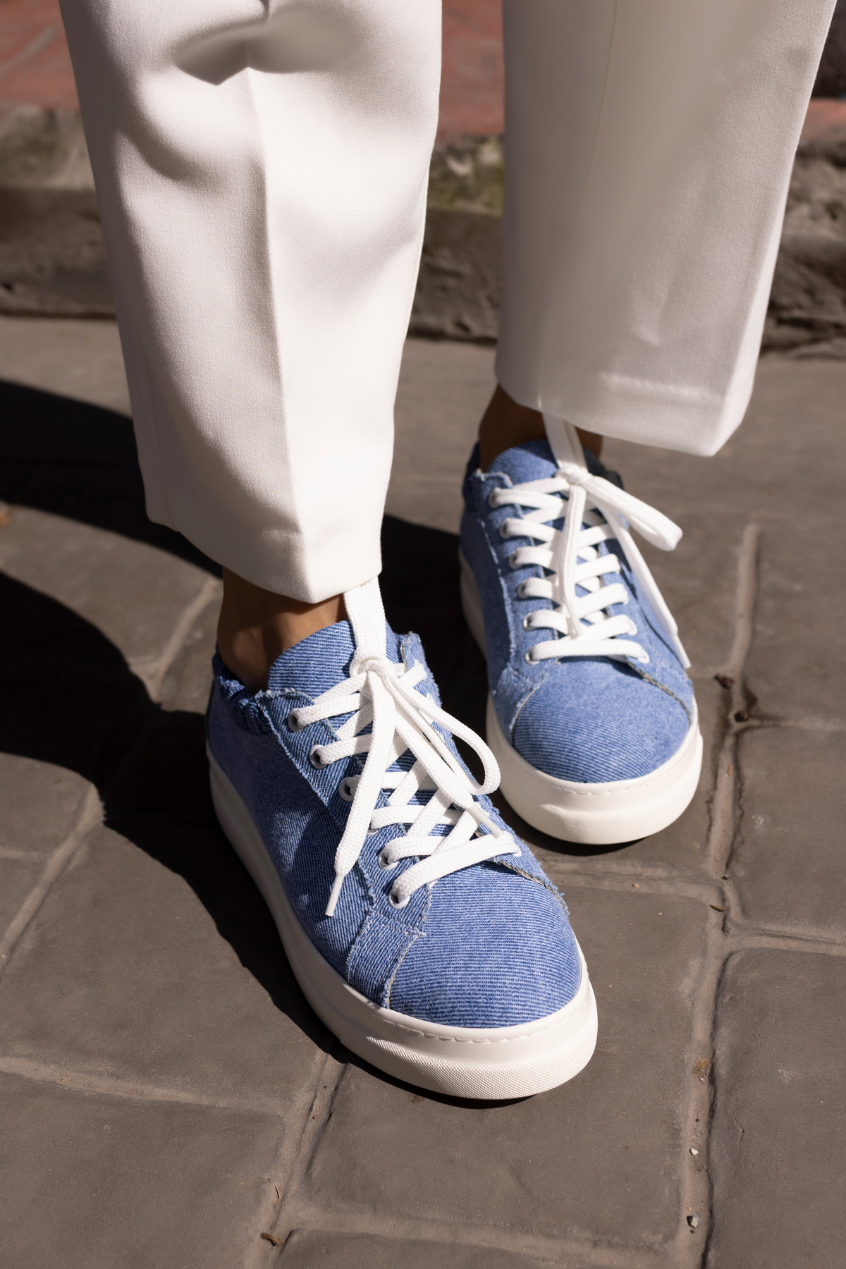 GWEN KADIN BEJ KETEN LASTIKLI SNEAKER