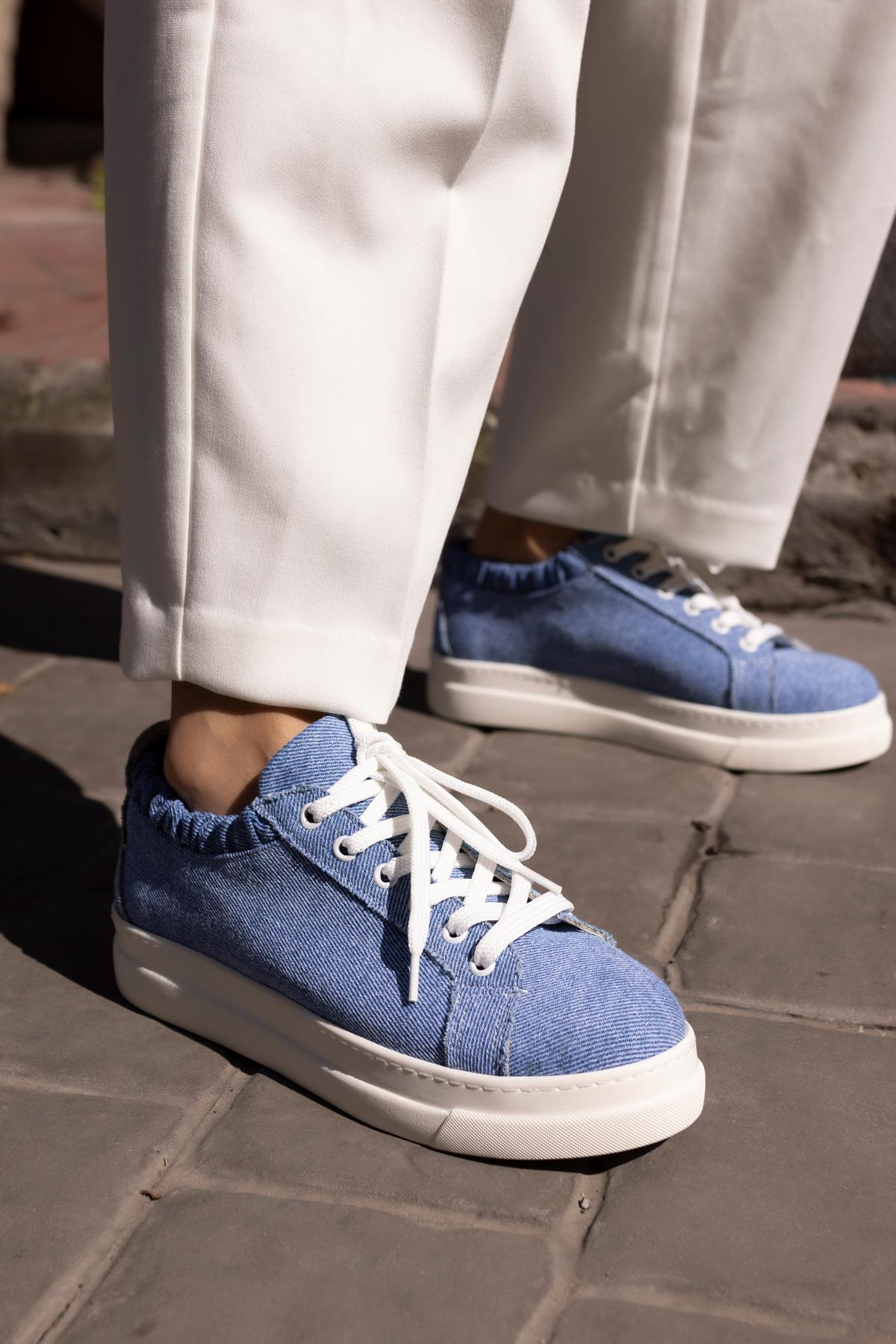GWEN KADIN BEJ KETEN LASTIKLI SNEAKER