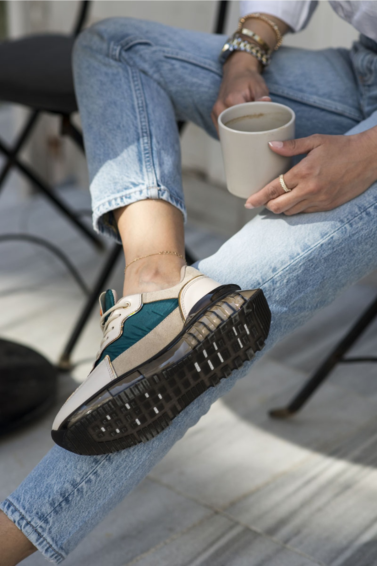 Teresa Kadın Gri Fusya Airtaban Sneaker
