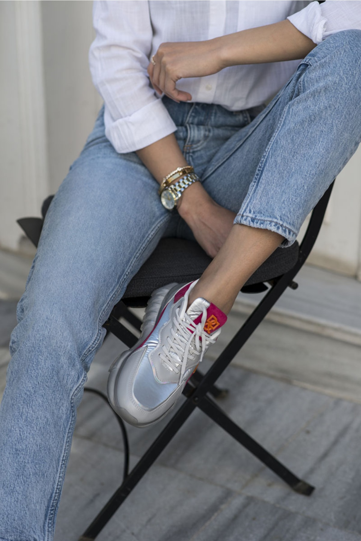 Teresa Kadın Gri Fusya Airtaban Sneaker