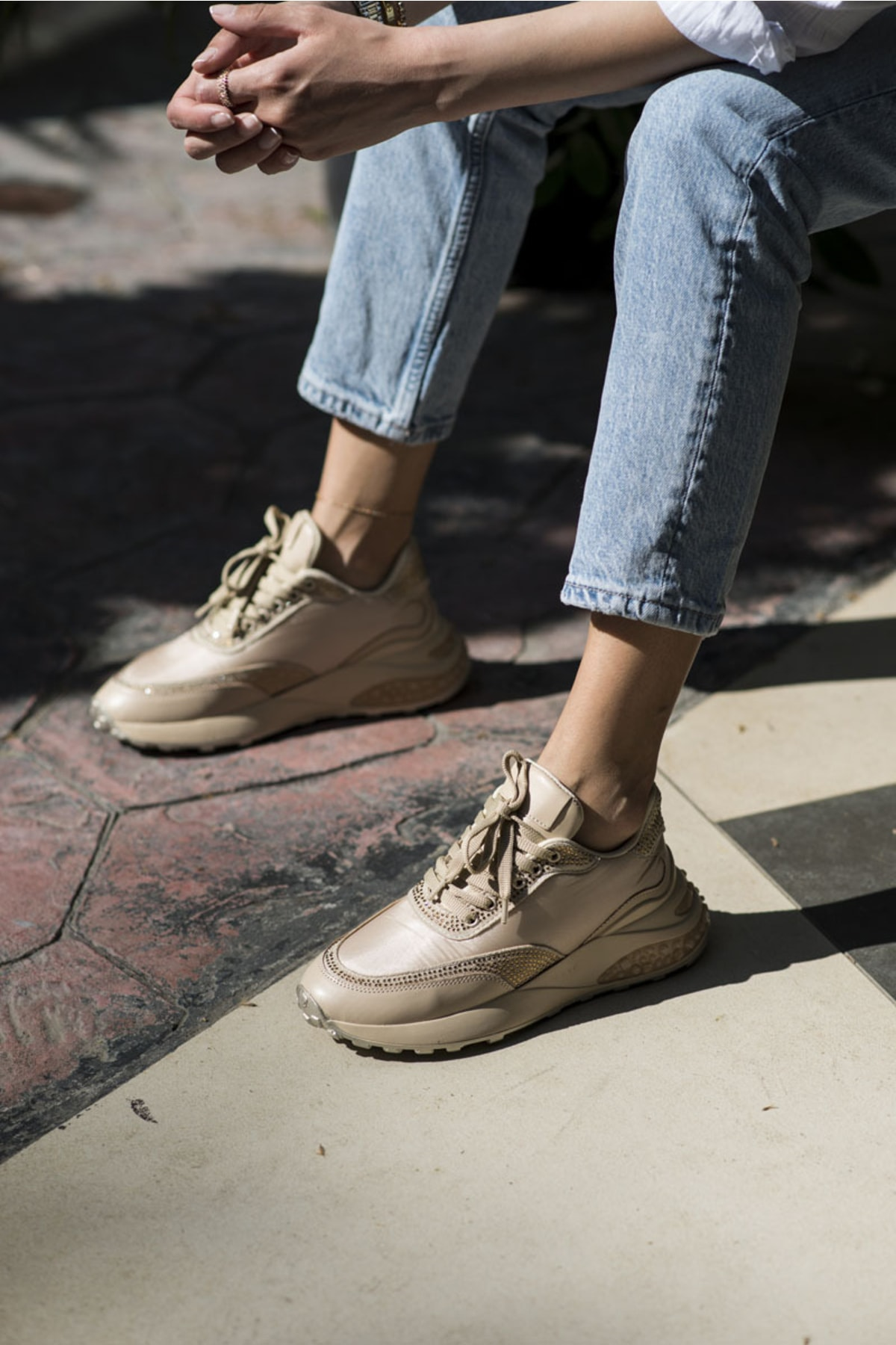 Norton Kadın Beyaz Sari Airtaban Sneaker