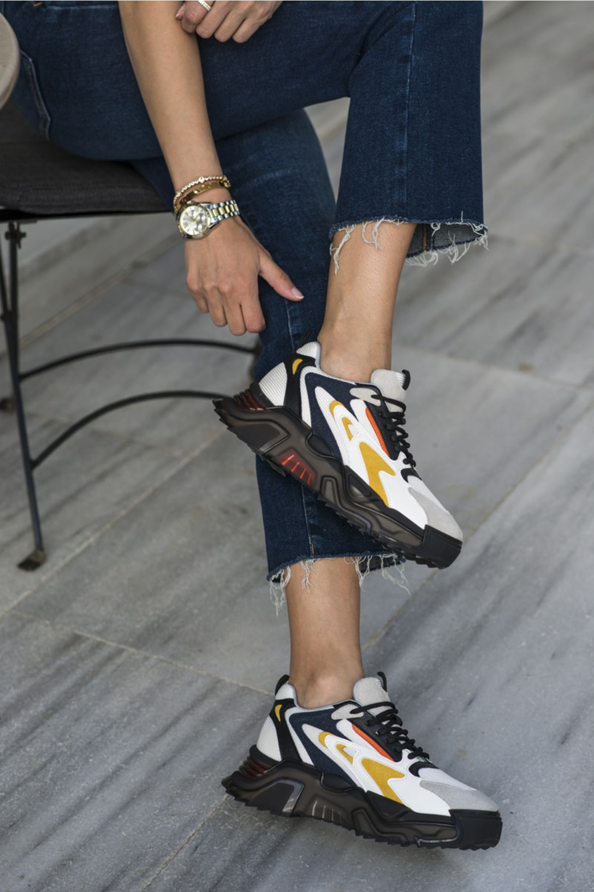 Norton Kadın Beyaz Sari Airtaban Sneaker