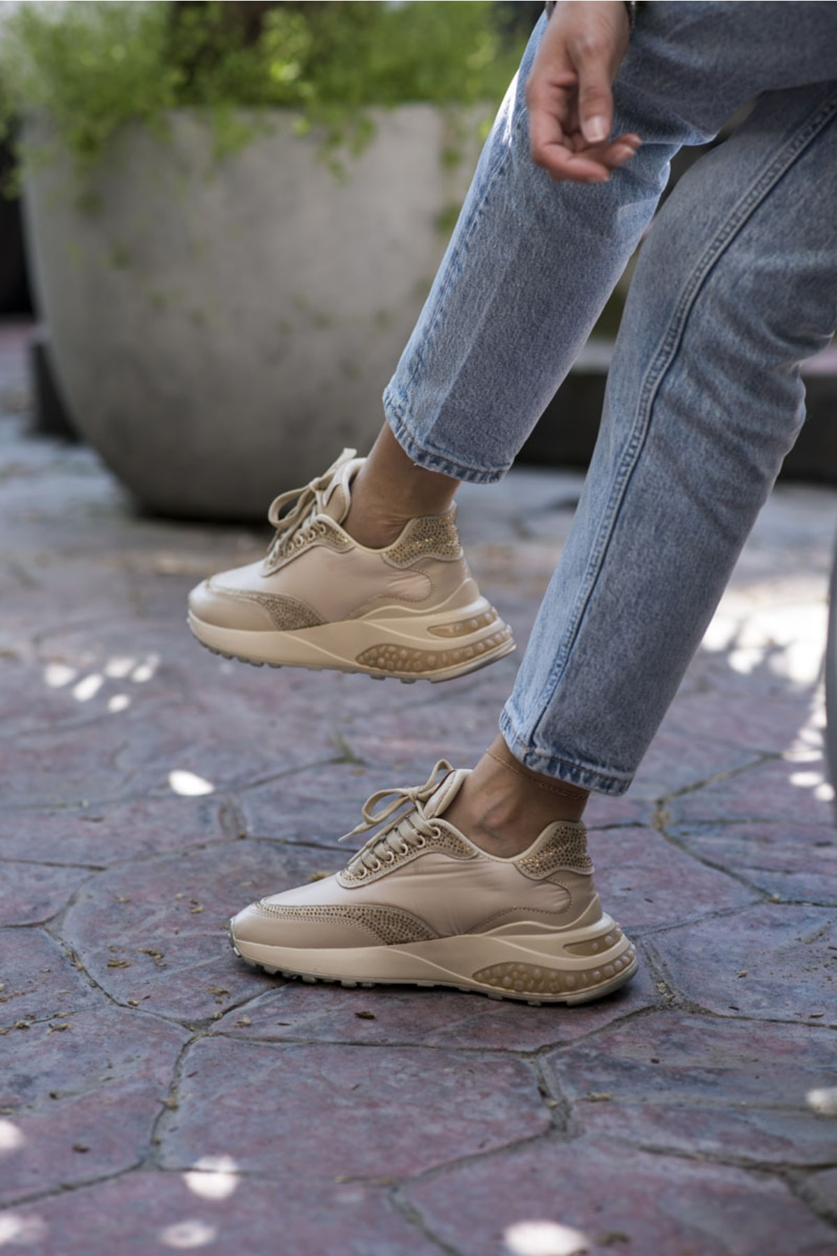 Norton Kadın Beyaz Sari Airtaban Sneaker
