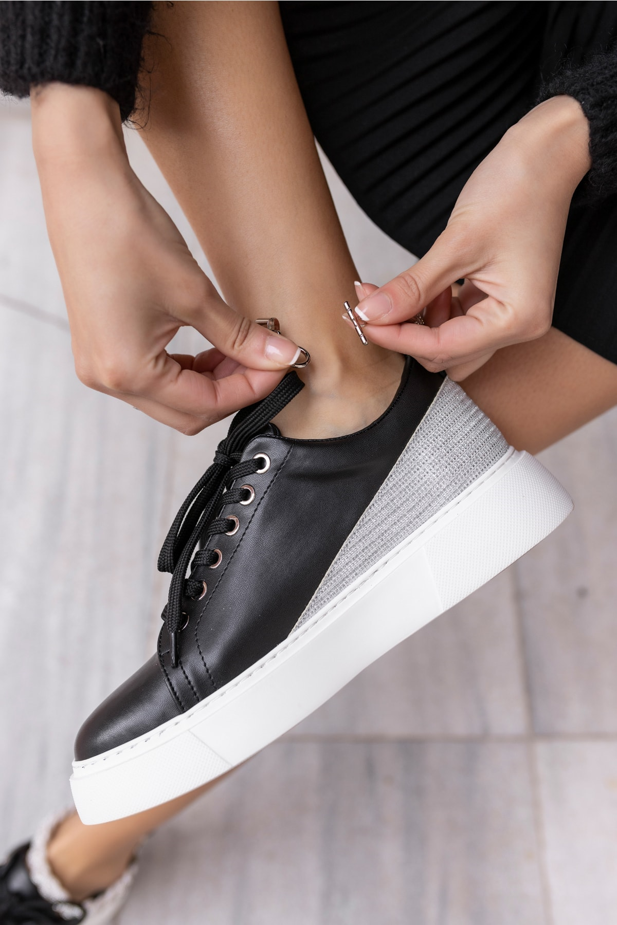 Oscar Kadın Yeşil Bilek Taş Detay Sneaker