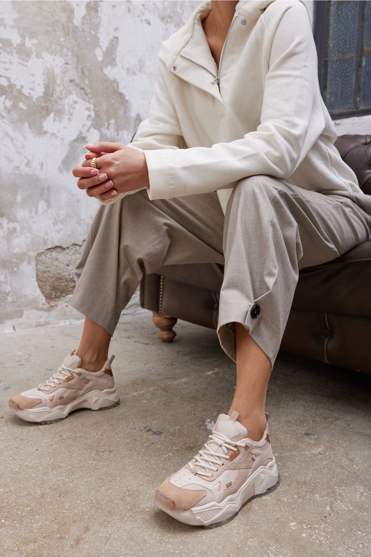 Helena Kadın Açik Mavi Detay Sneaker