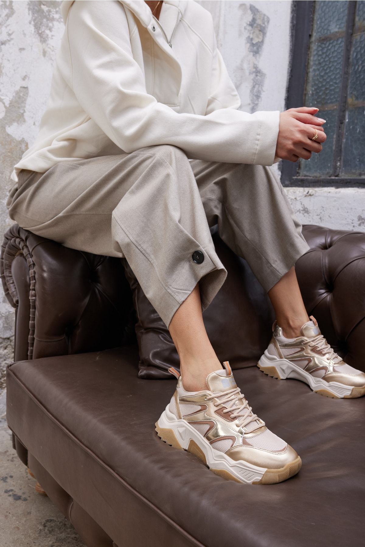 Nina Kadın Dore Altın Multi Sneaker
