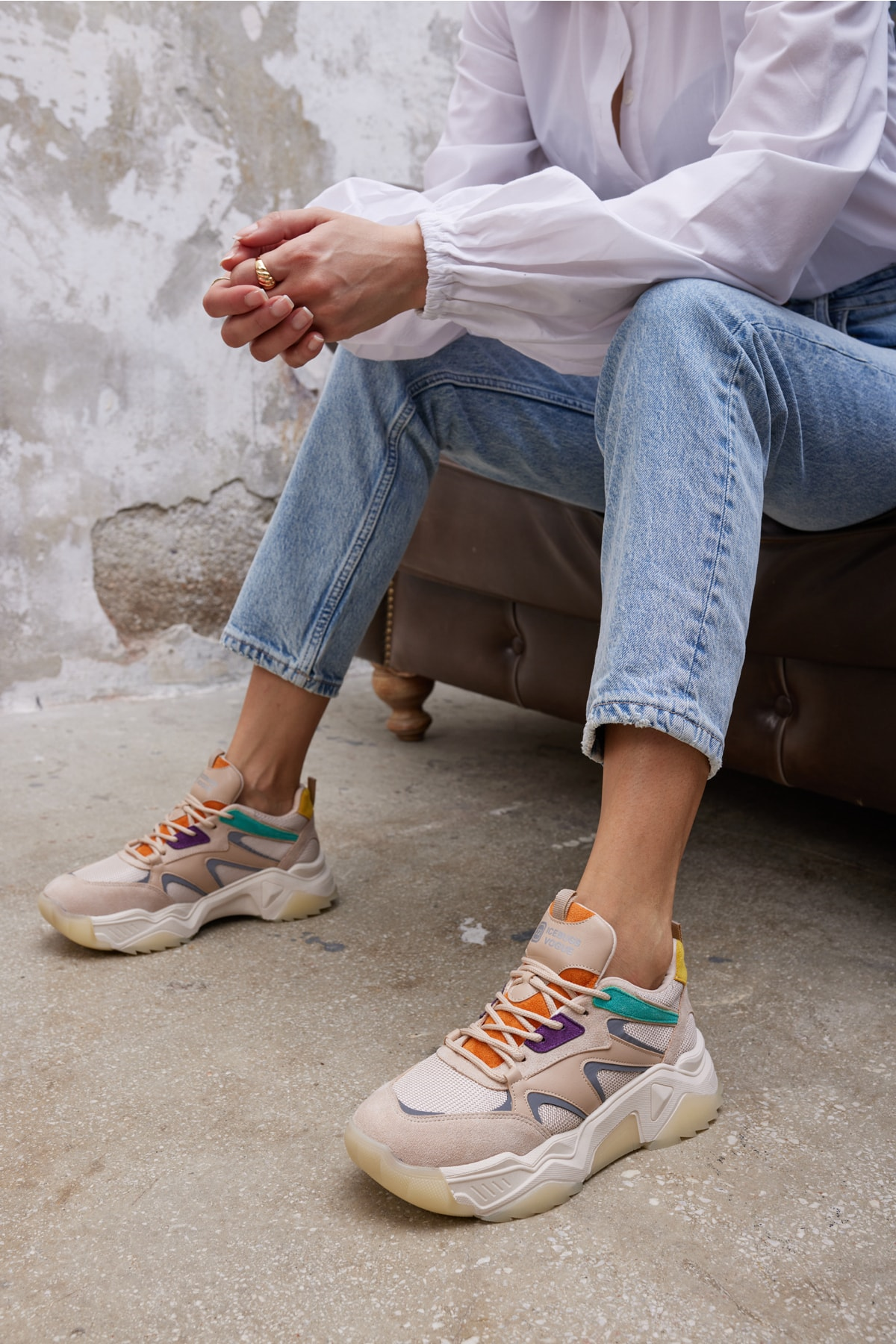 Nina Kadın Dore Altın Multi Sneaker