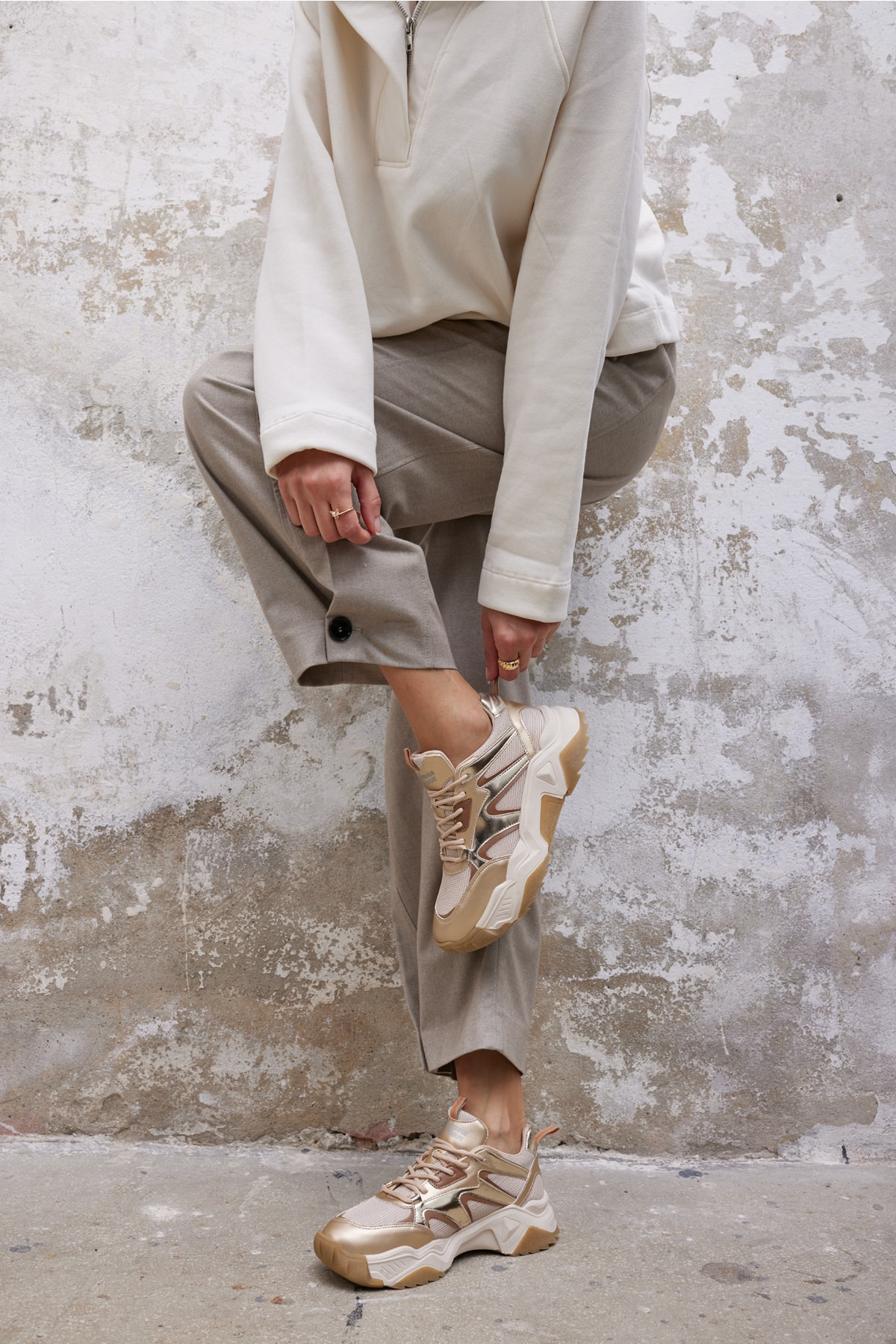 Nina Kadın Dore Altın Multi Sneaker