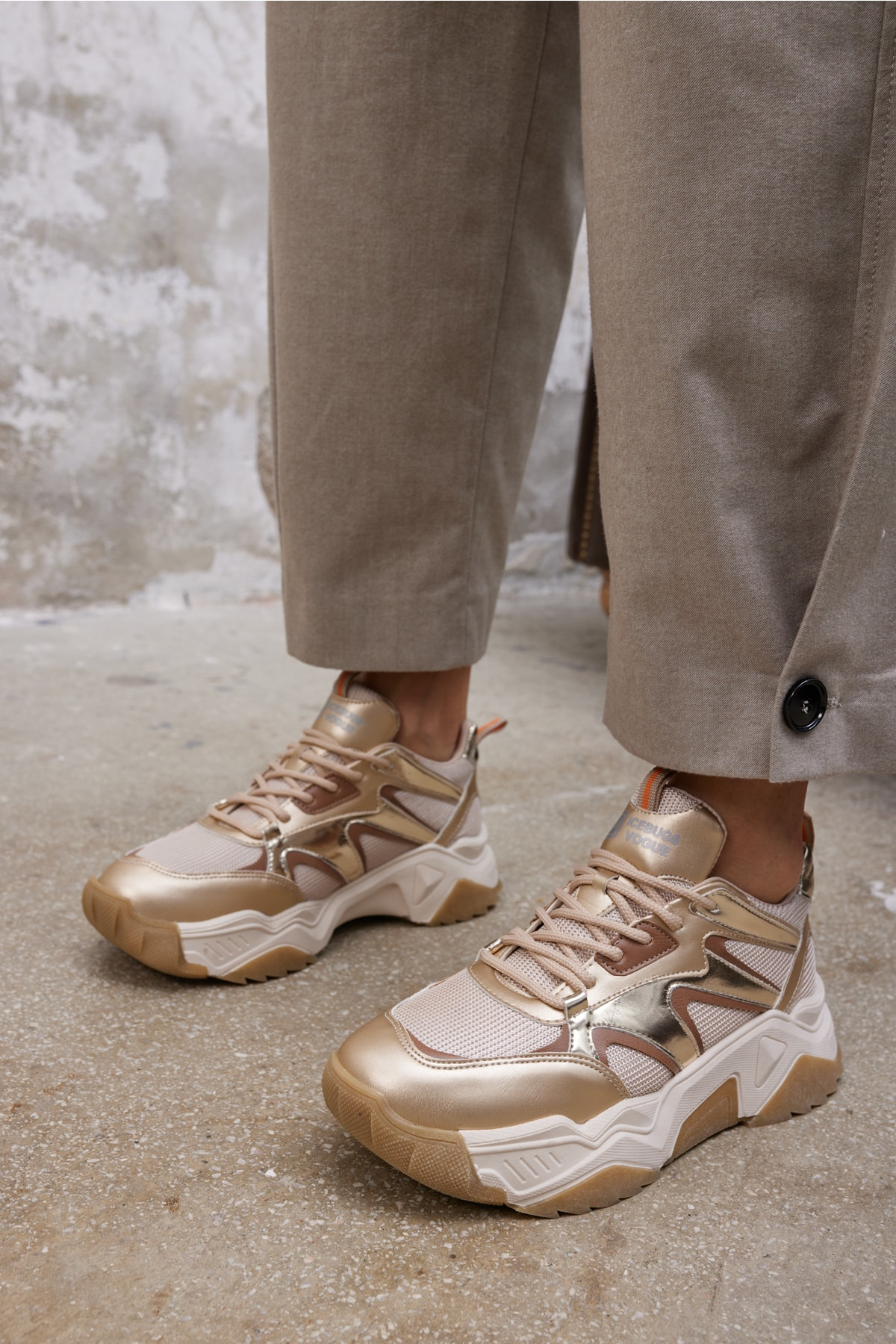 Nina Kadın Dore Altın Multi Sneaker