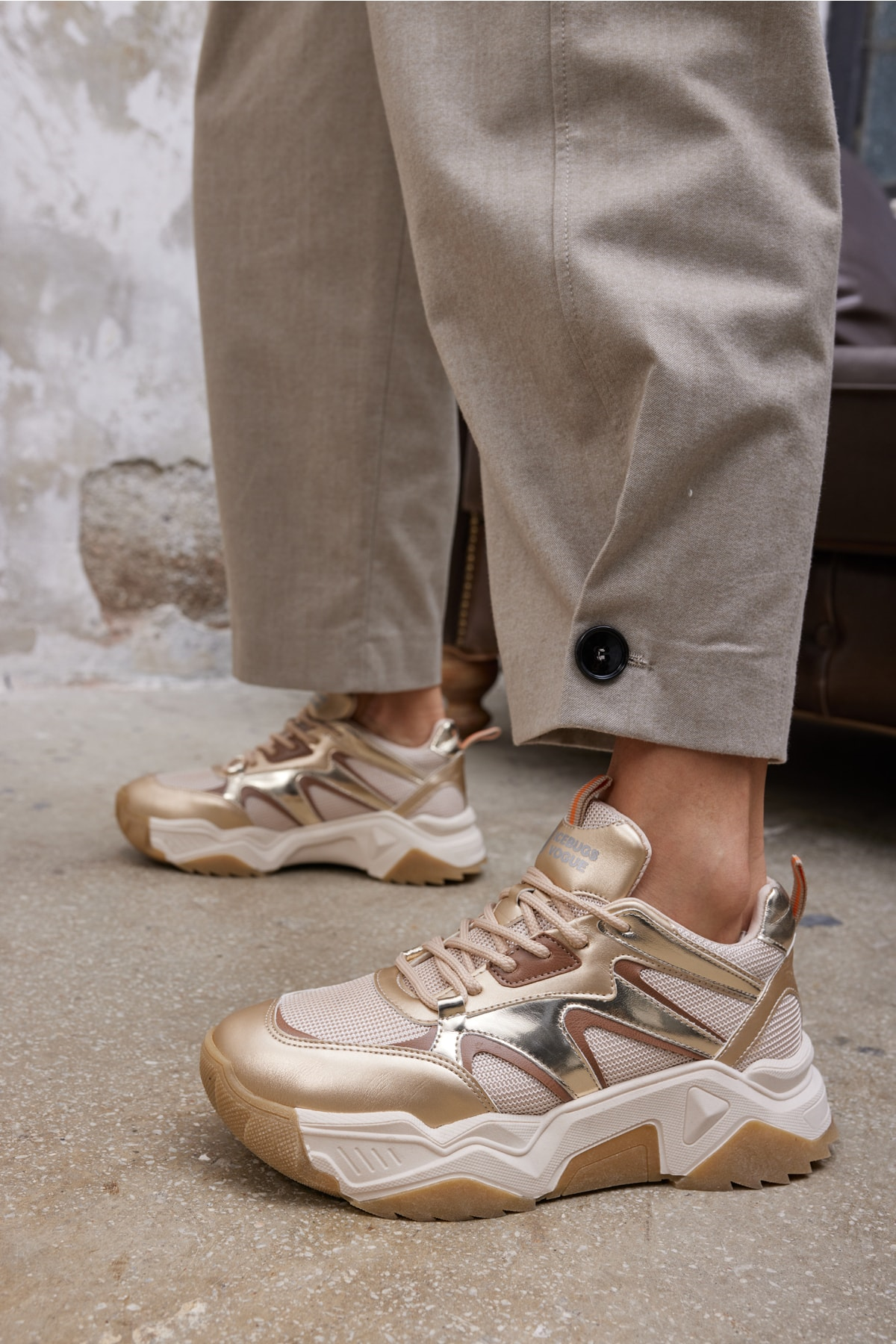 Nina Kadın Dore Altın Multi Sneaker