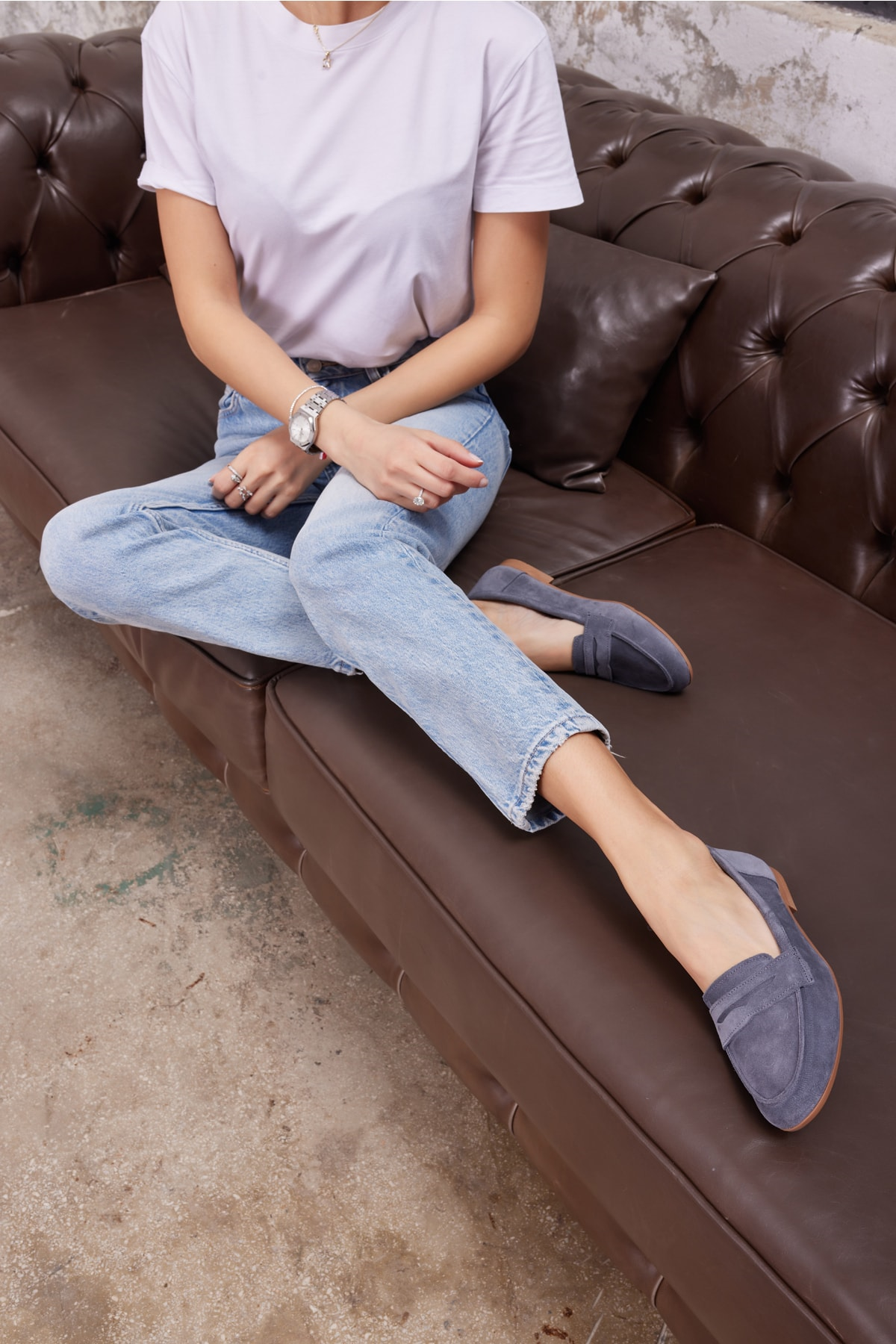 VANESSA KADIN TABA LEOPAR SİYAH GARNILI GERCEK DERİ BABET