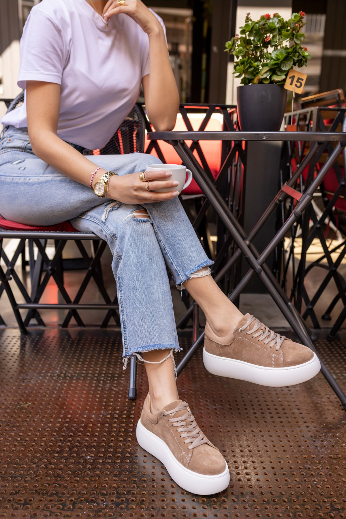 Cupy Kadin Siyah Gercek Deri Eva Taban Sneaker