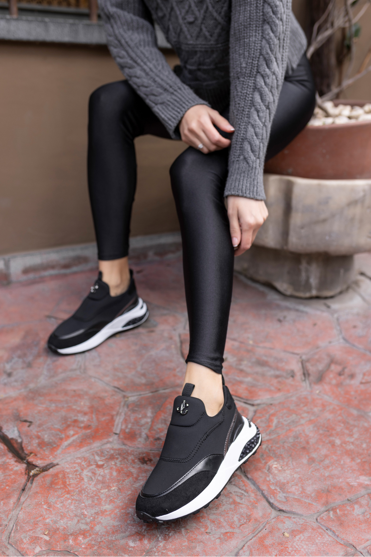 JEREMA KADIN SİYAH SCUBA KUMAŞ SNEAKER