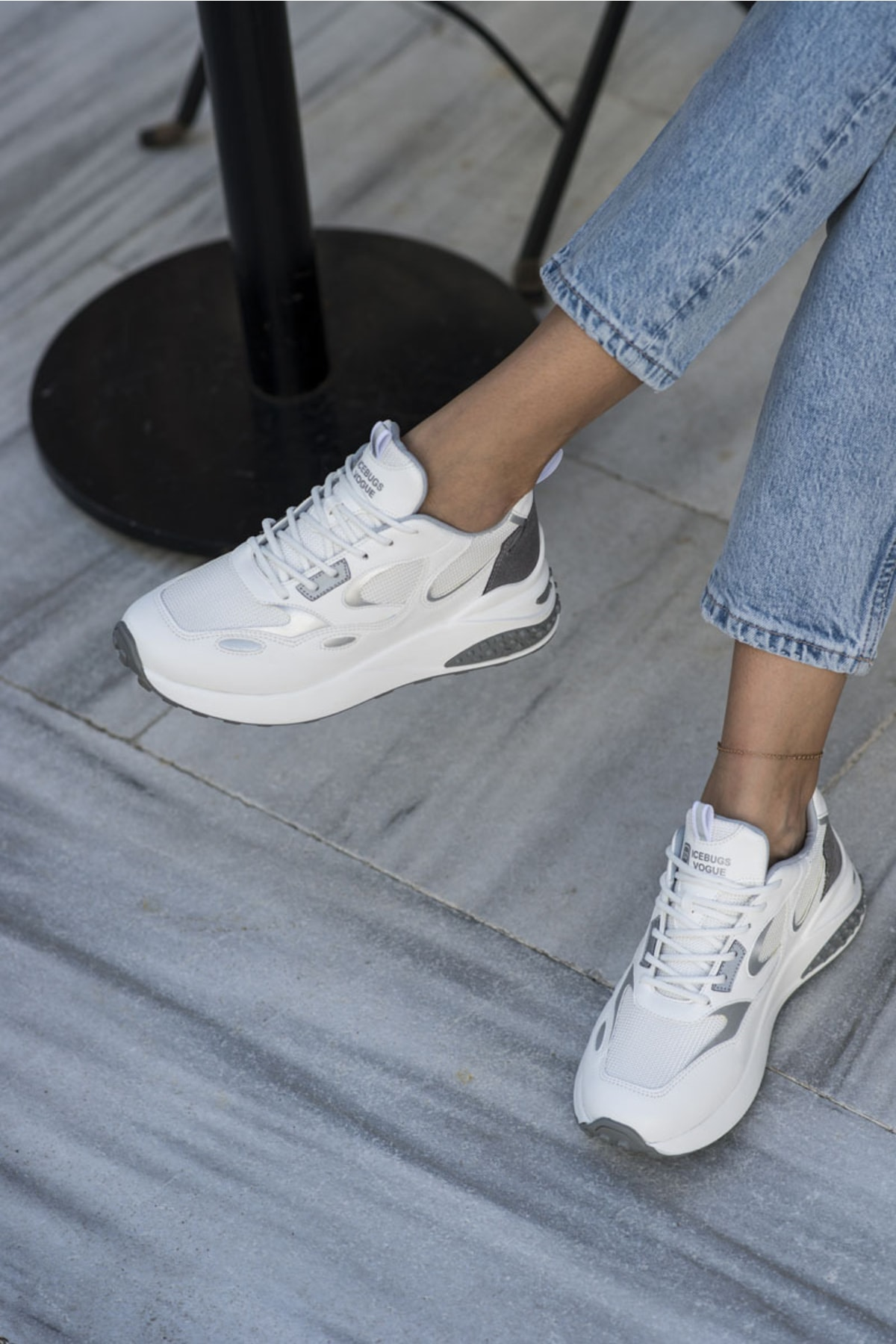 David Kadin Beyaz Garnili Sneaker