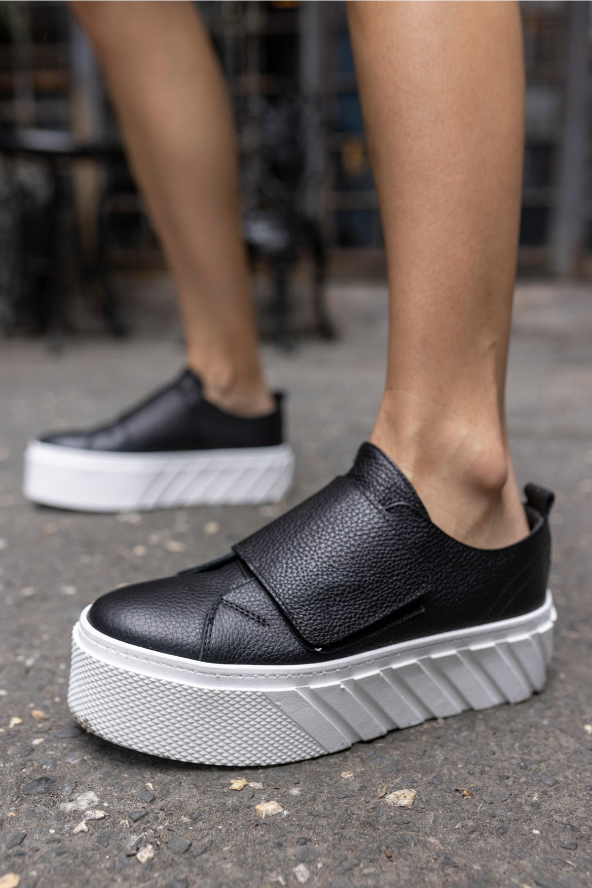 Carrola Kadin Siyah Gercek Deri Sneaker