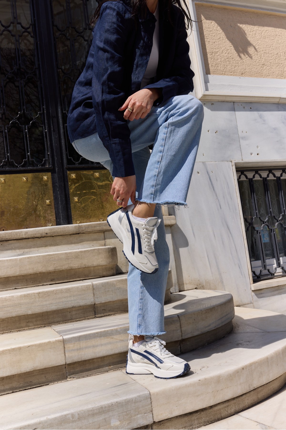 BRALİTO KADİN BEYAZ LACİ GARNİLİ BAGCIKLI SNEAKER