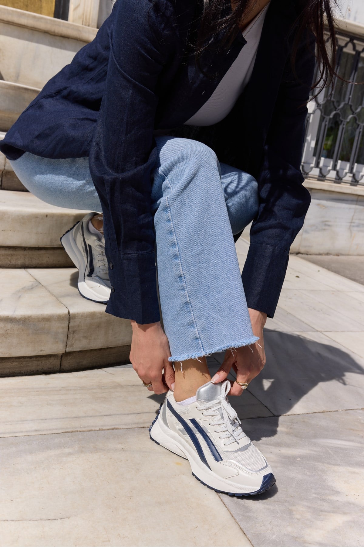 BRALİTO KADİN BEYAZ LACİ GARNİLİ BAGCIKLI SNEAKER