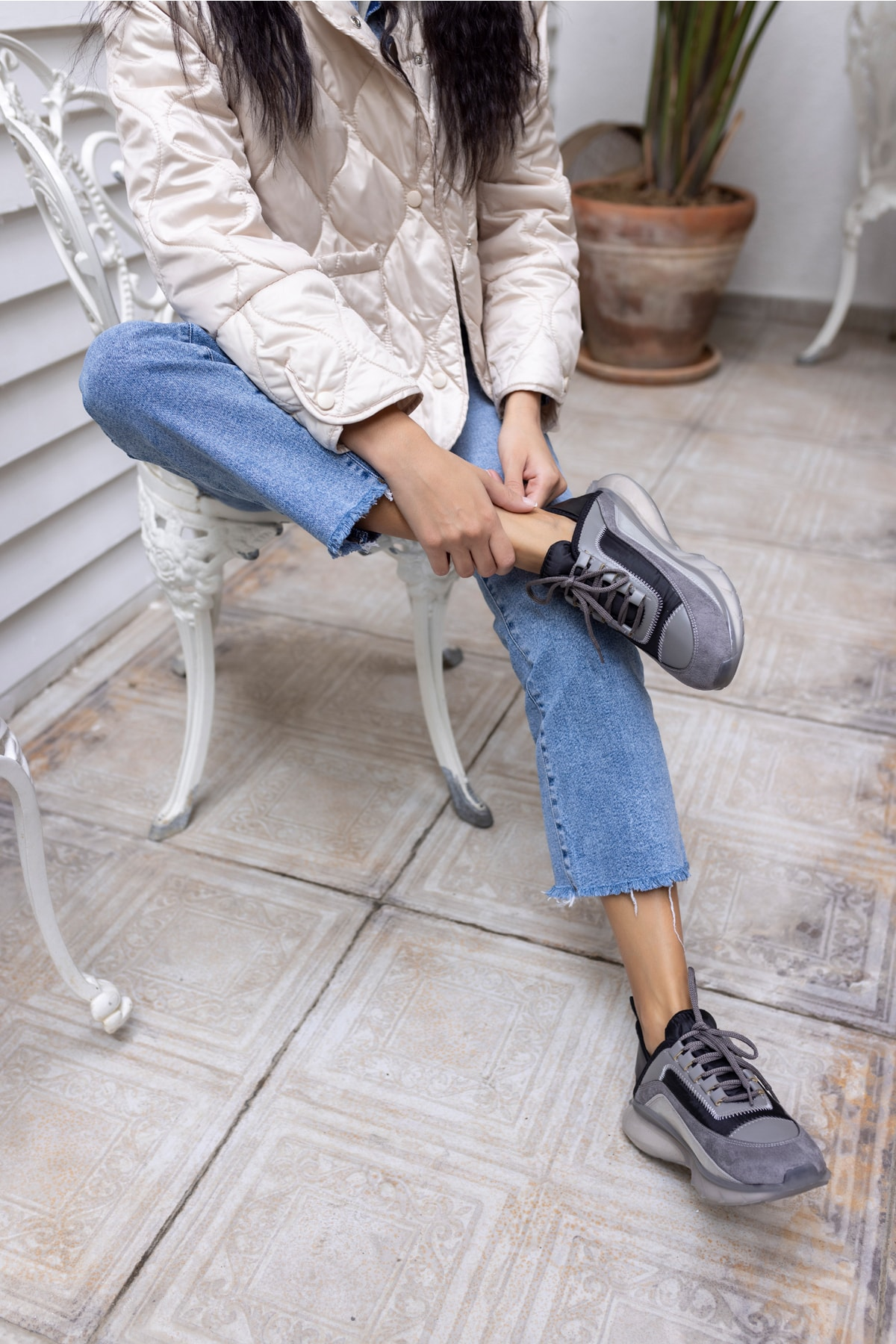 Marla Kadın Siyah Gri Airtaban Sneaker