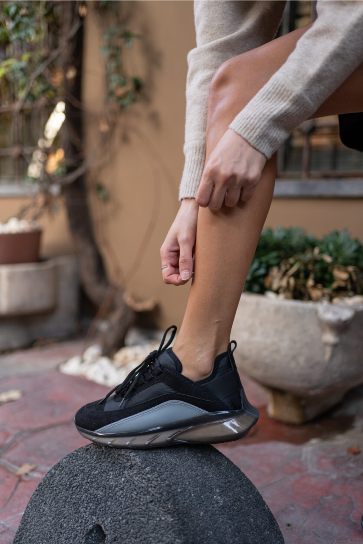 Marla Kadın Siyah Gri Airtaban Sneaker