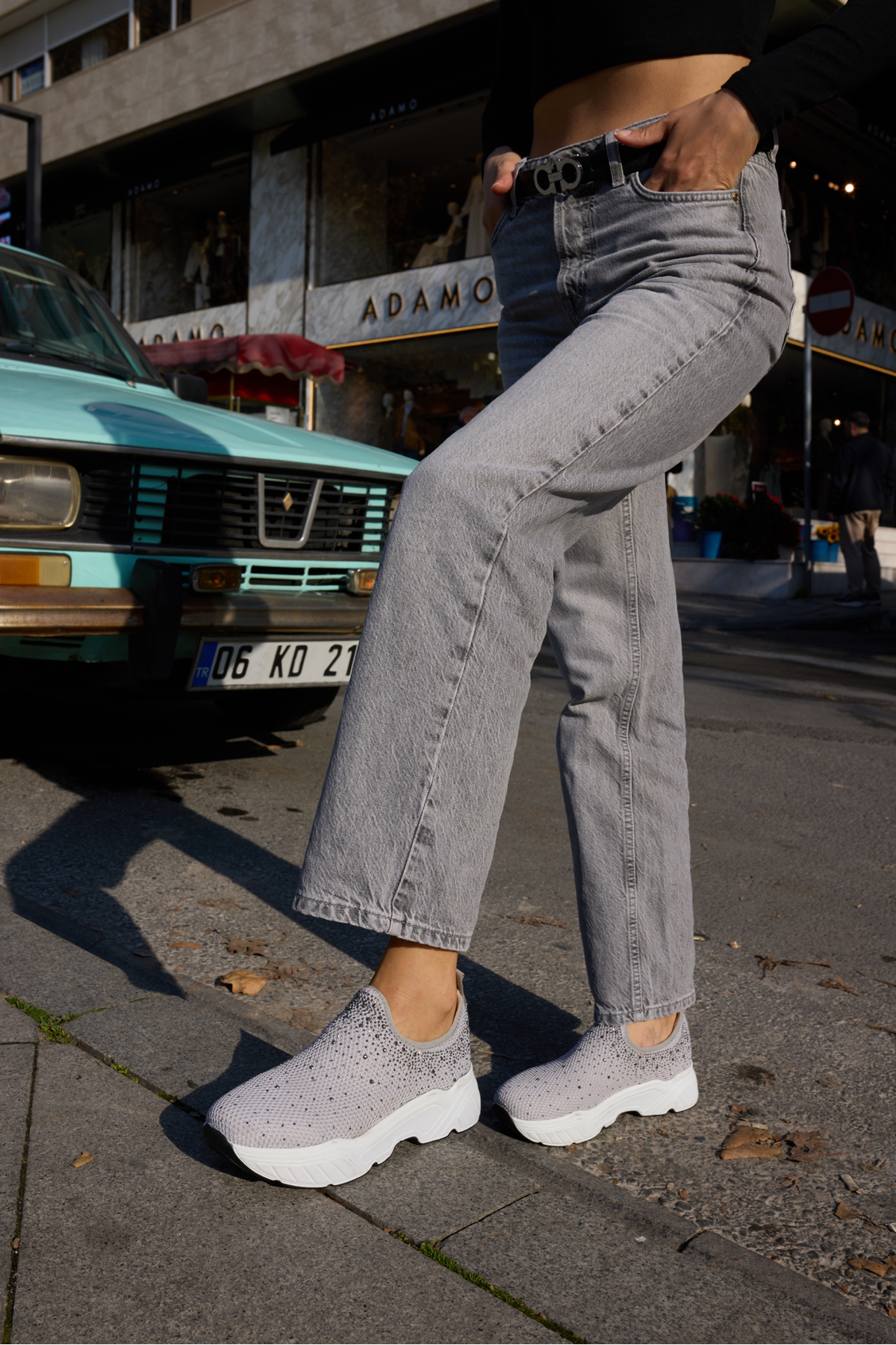 GRAYULI KADIN GRİ TRIKO SNEAKER