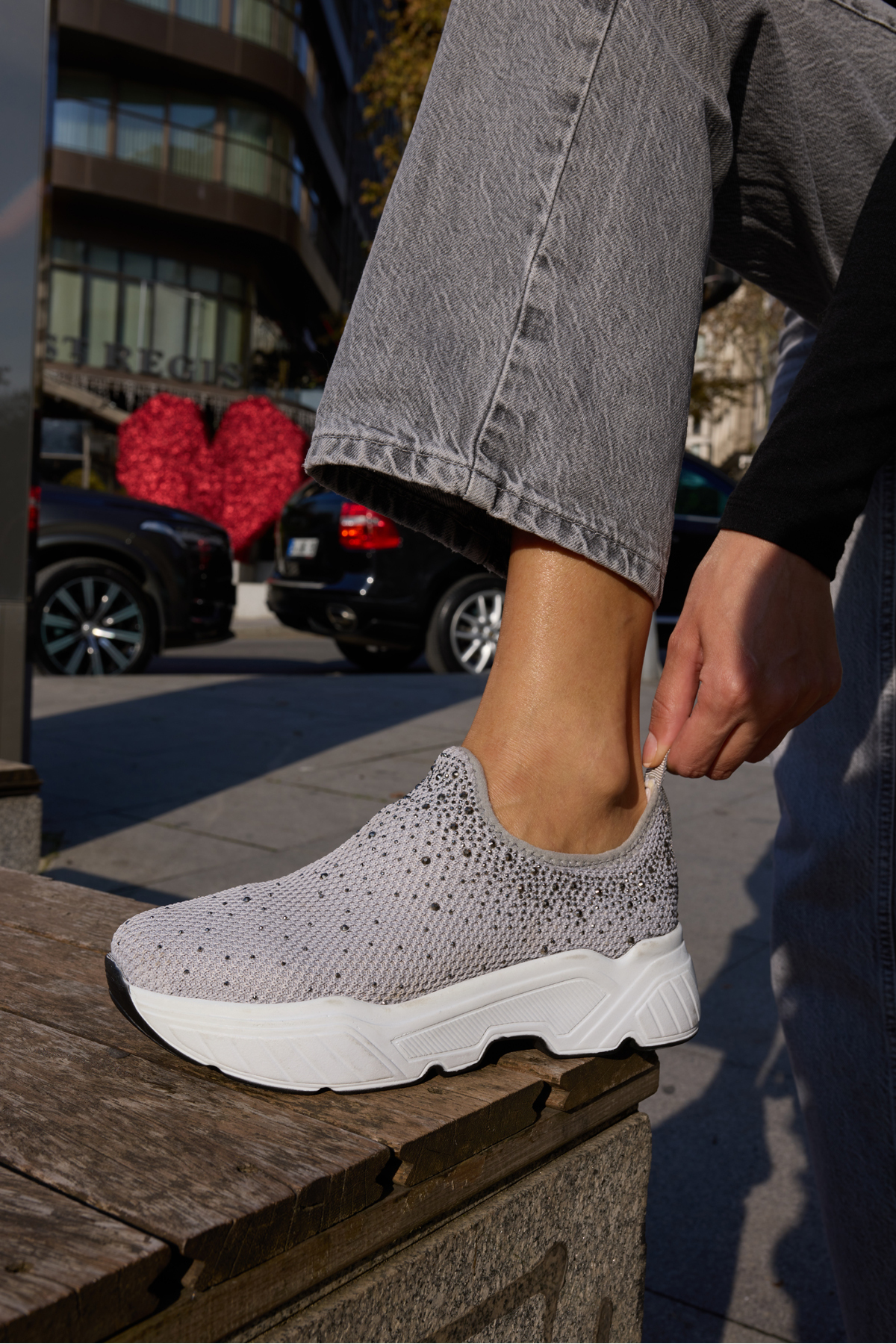 GRAYULI KADIN GRİ TRIKO SNEAKER