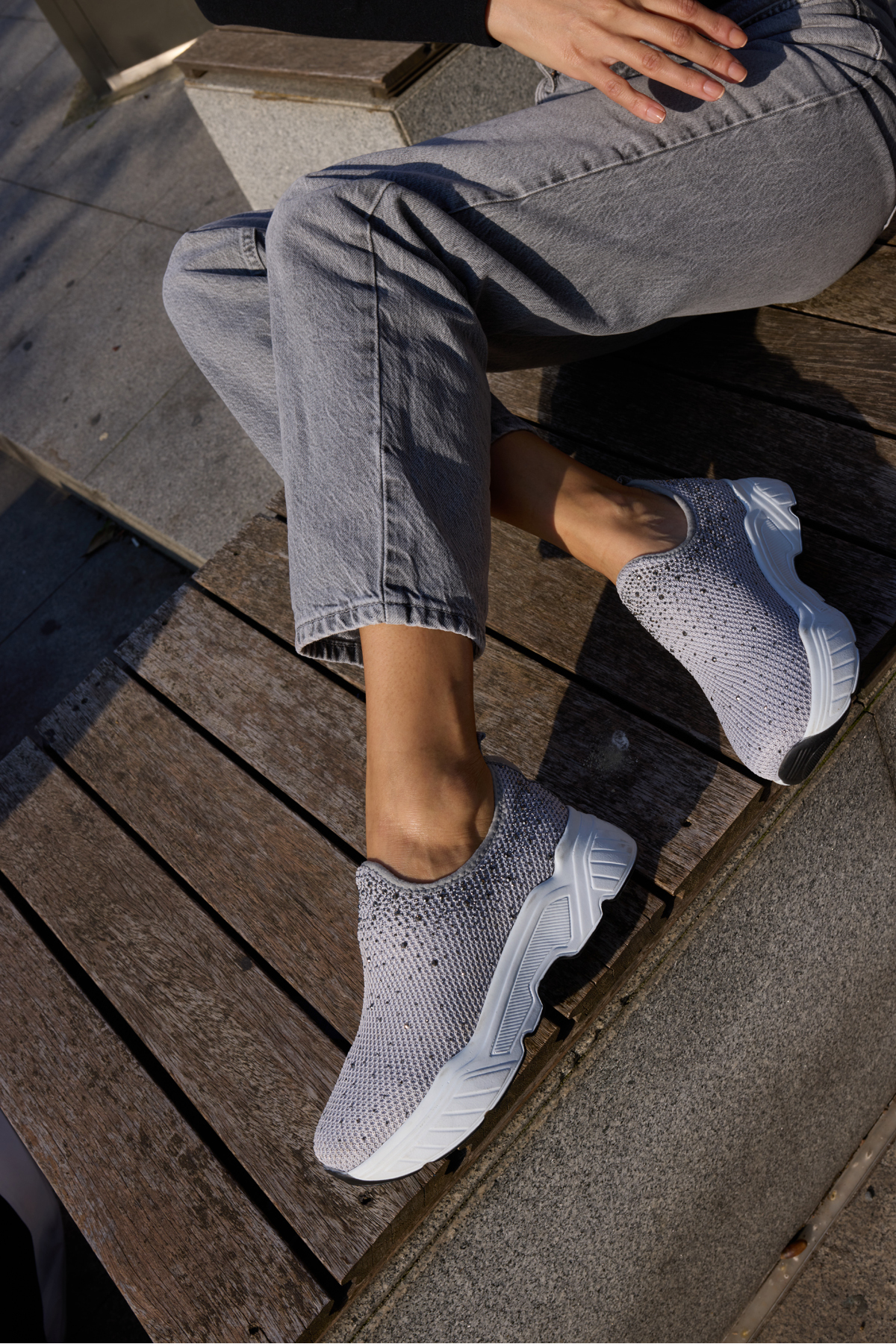 GRAYULI KADIN GRİ TRIKO SNEAKER