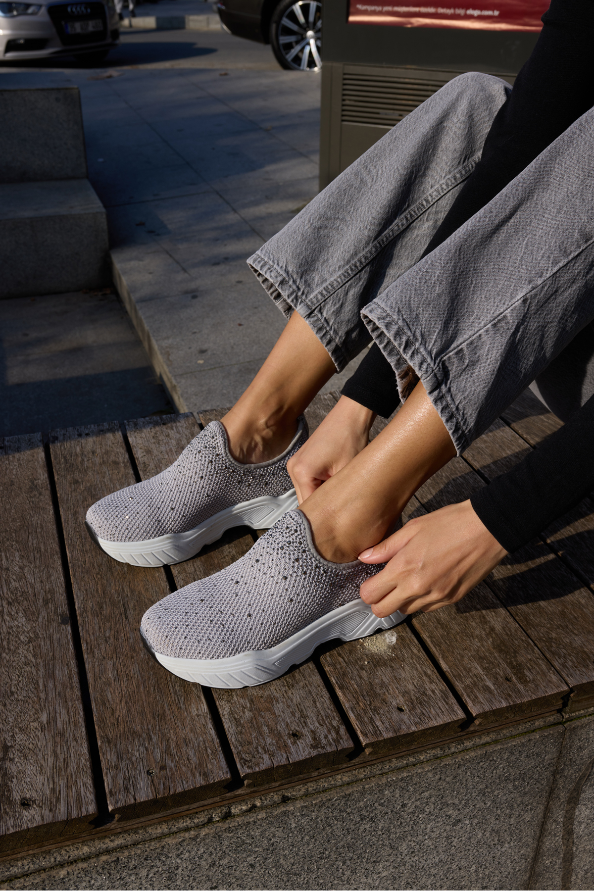 GRAYULI KADIN GRİ TRIKO SNEAKER