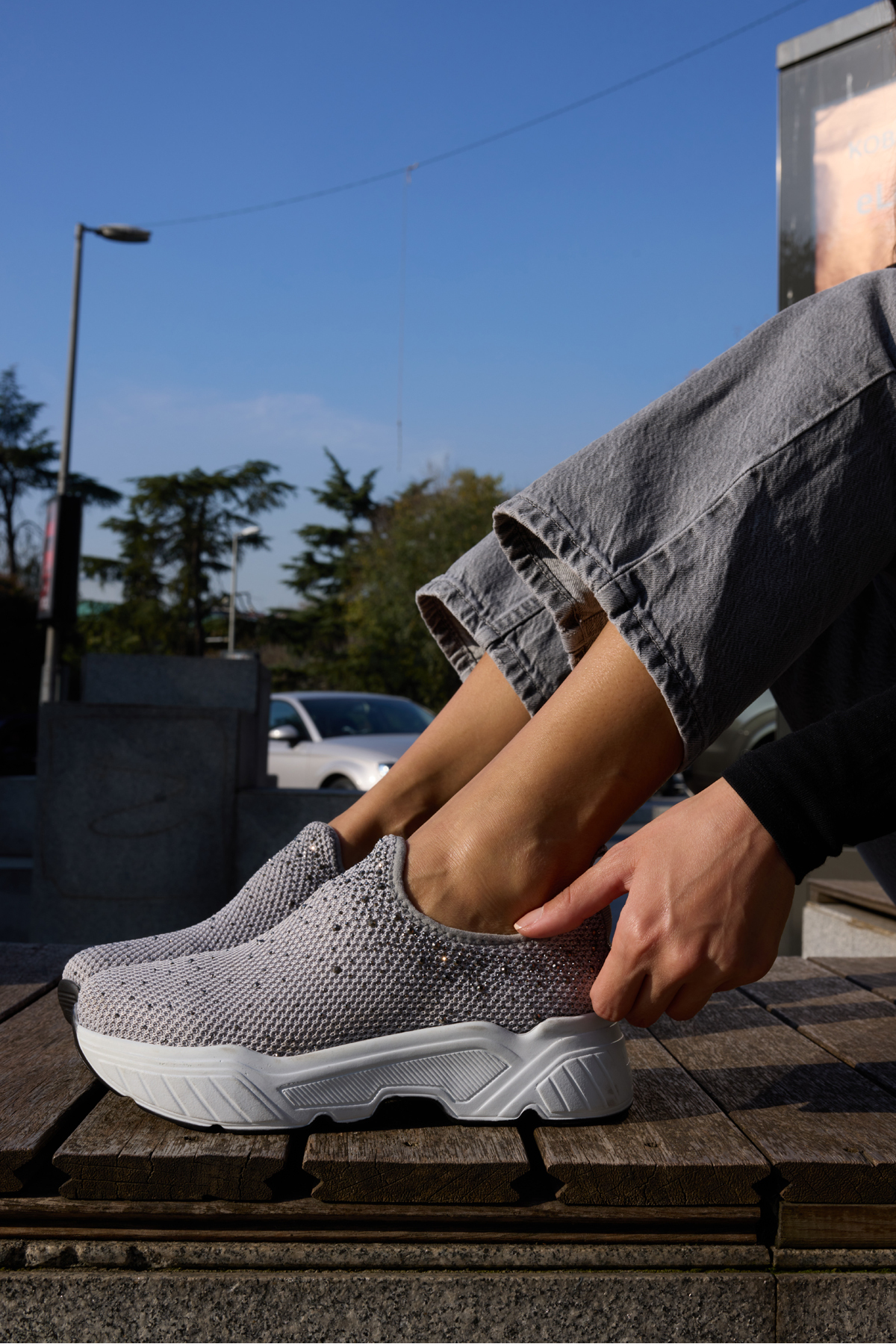 GRAYULI KADIN GRİ TRIKO SNEAKER