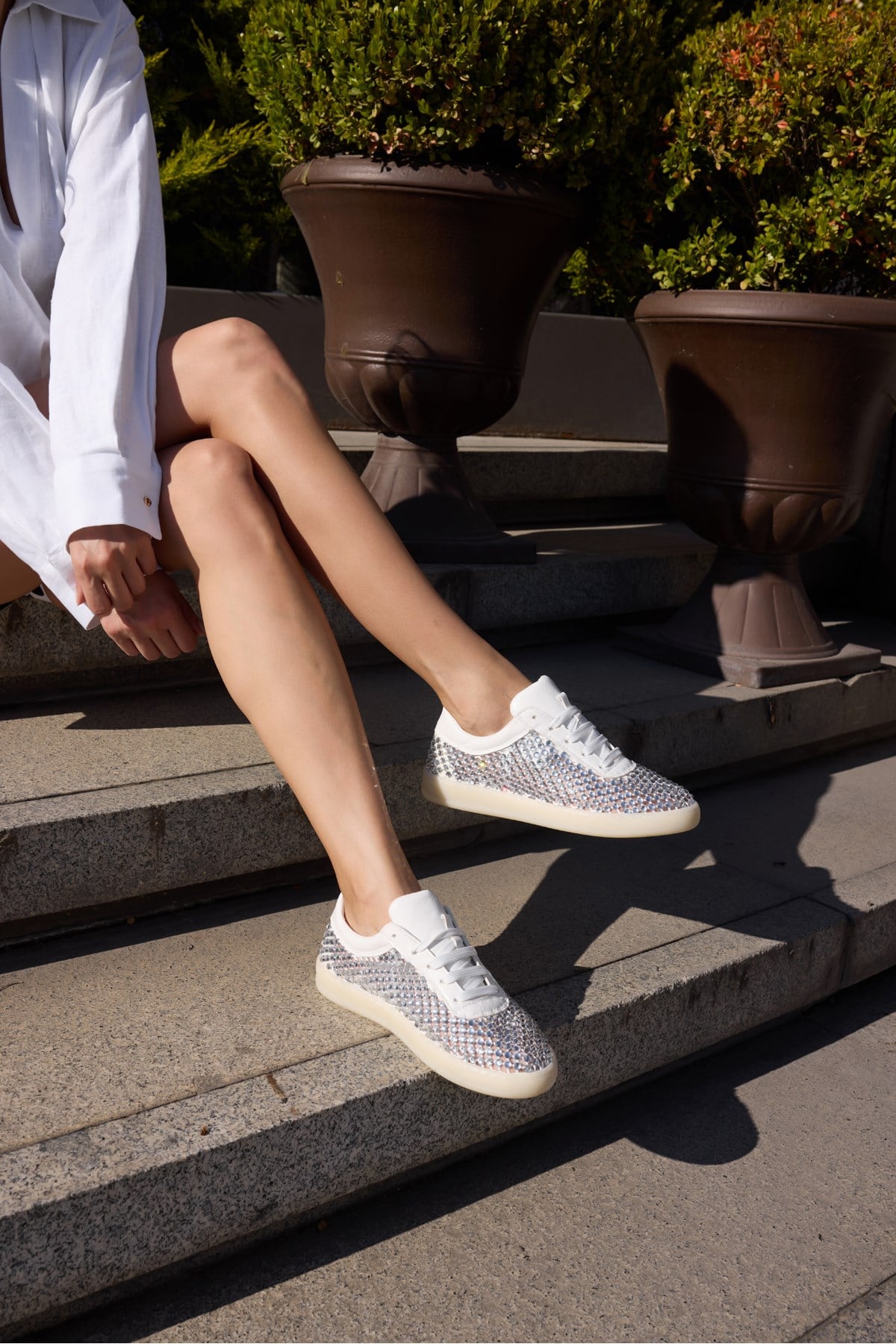 CEDY KADIN BEYAZ TAS FILE DETAY BAGCIKLI SNEAKER