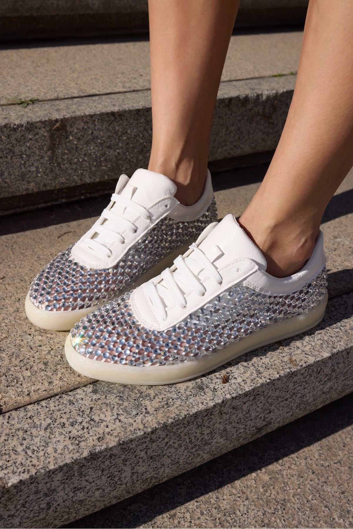 CEDY KADIN BEYAZ TAS FILE DETAY BAGCIKLI SNEAKER