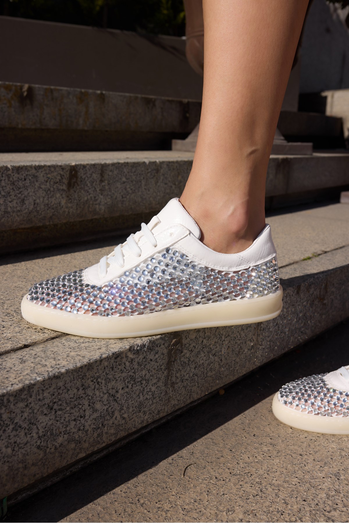 CEDY KADIN BEYAZ TAS FILE DETAY BAGCIKLI SNEAKER