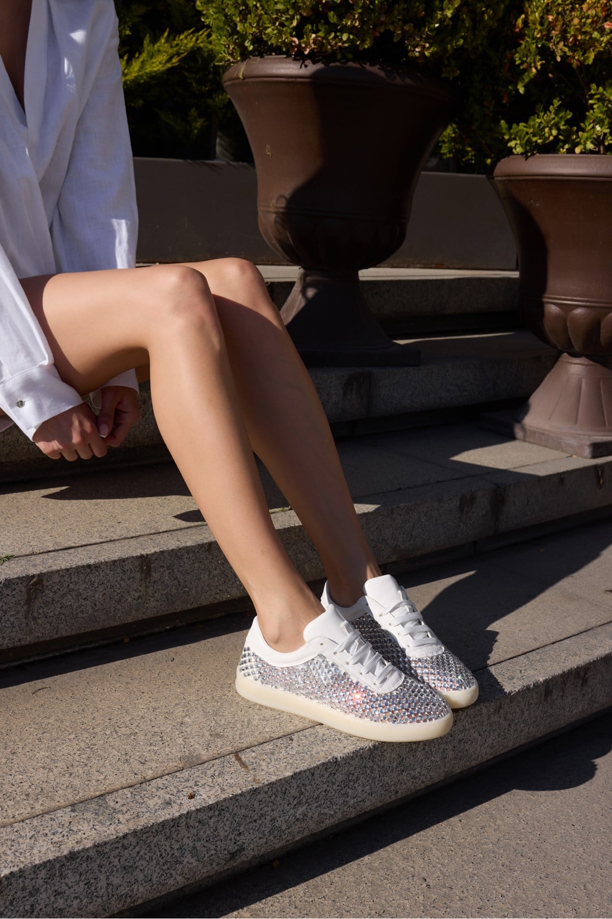 CEDY KADIN BEYAZ TAS FILE DETAY BAGCIKLI SNEAKER