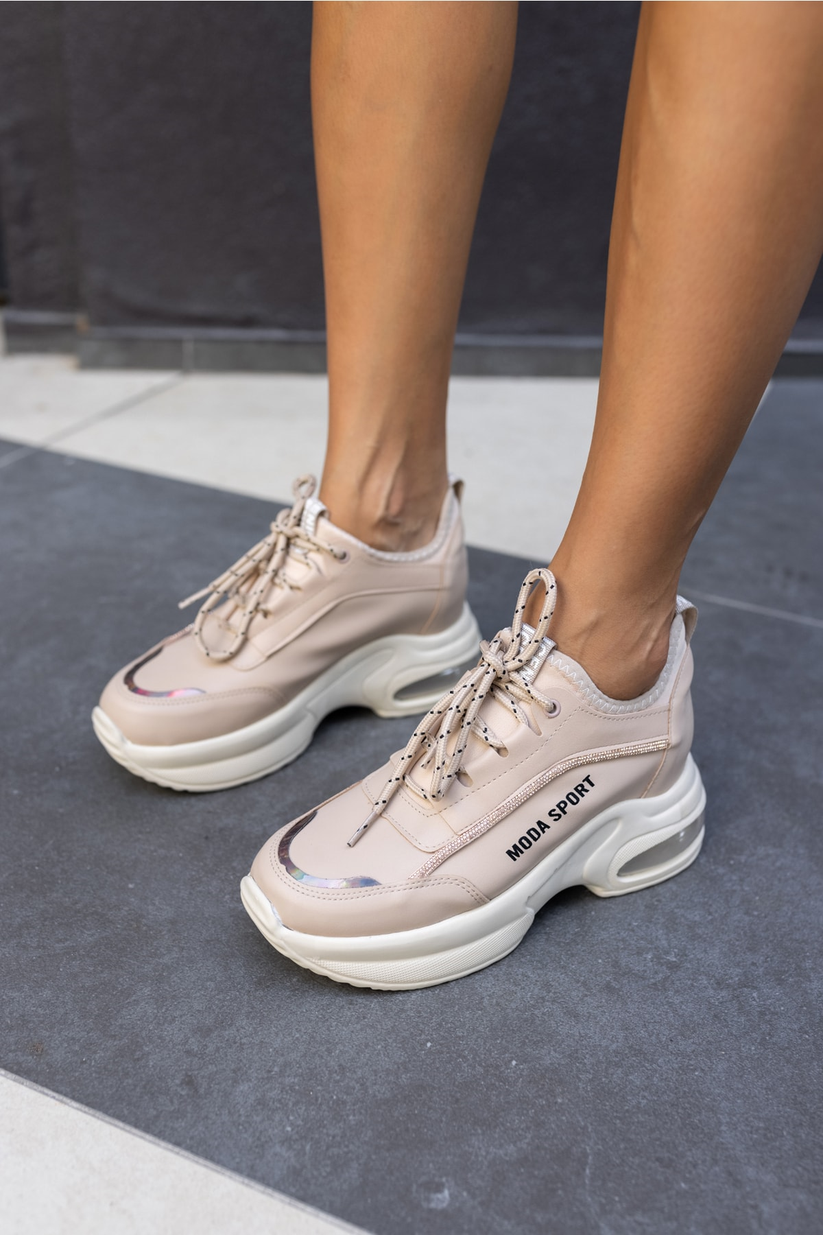Deep Kadın Siyah Dolgu Taban Sneaker