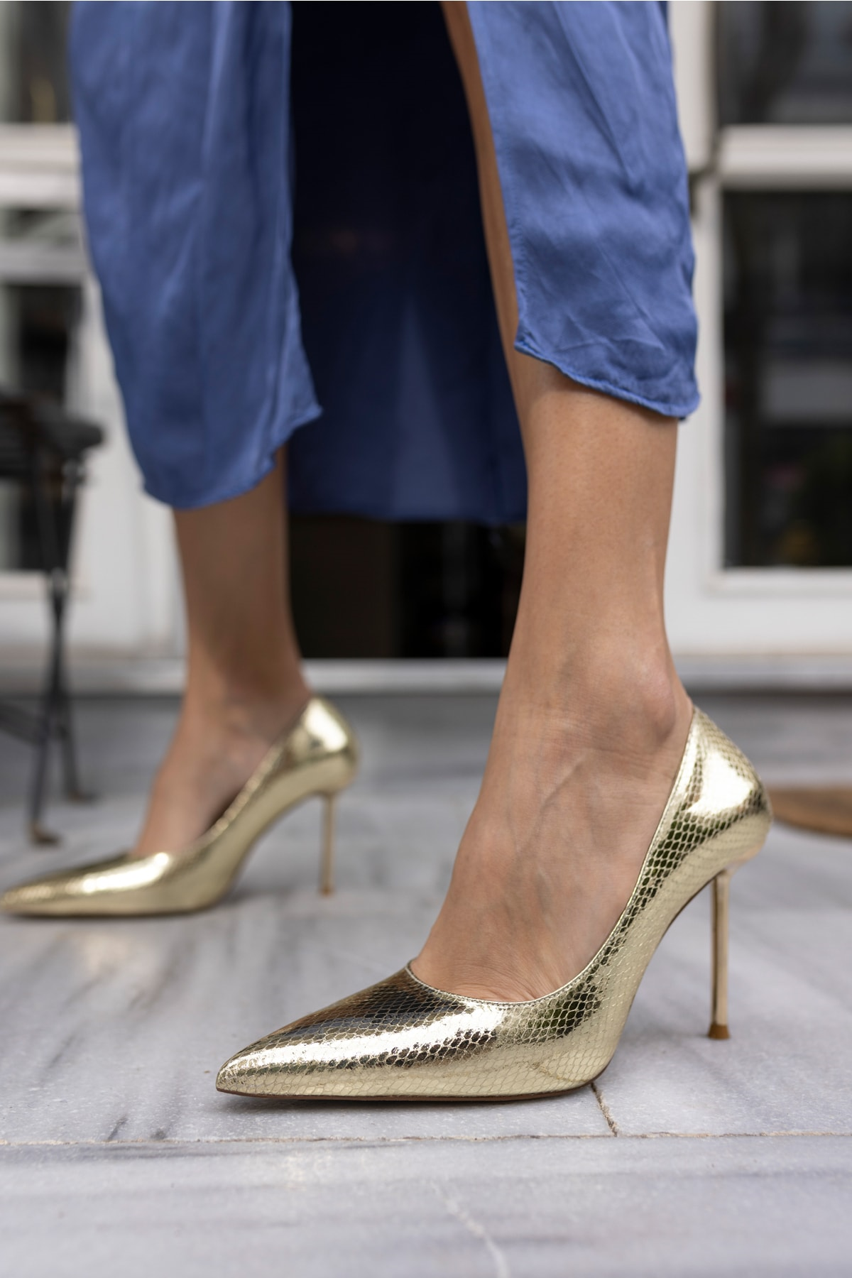 Carter Kadin Fusya Topuklu Galvaniz Ökçe Stiletto