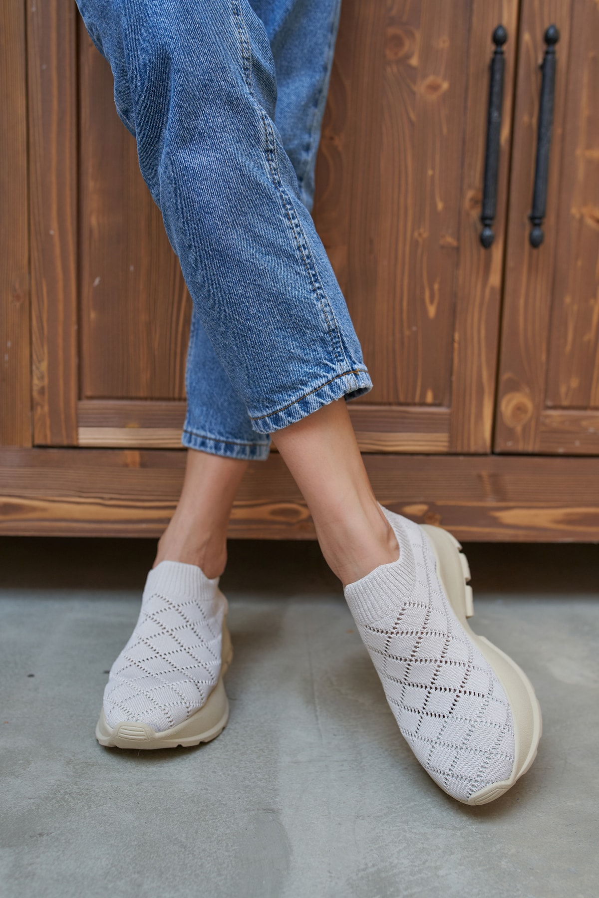 Alice Kadın Sari Trıko Sneakers