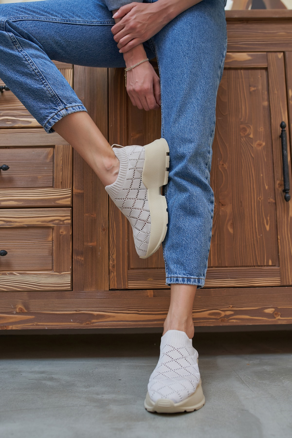 Alice Kadın Sari Trıko Sneakers