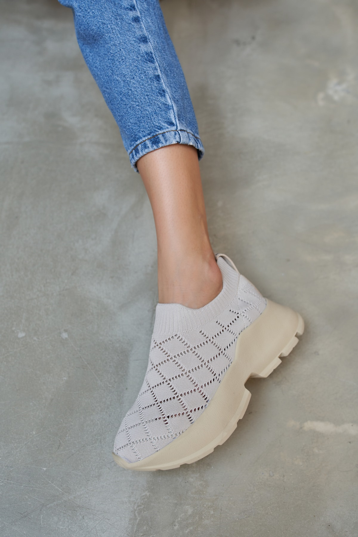 Alice Kadın Sari Trıko Sneakers