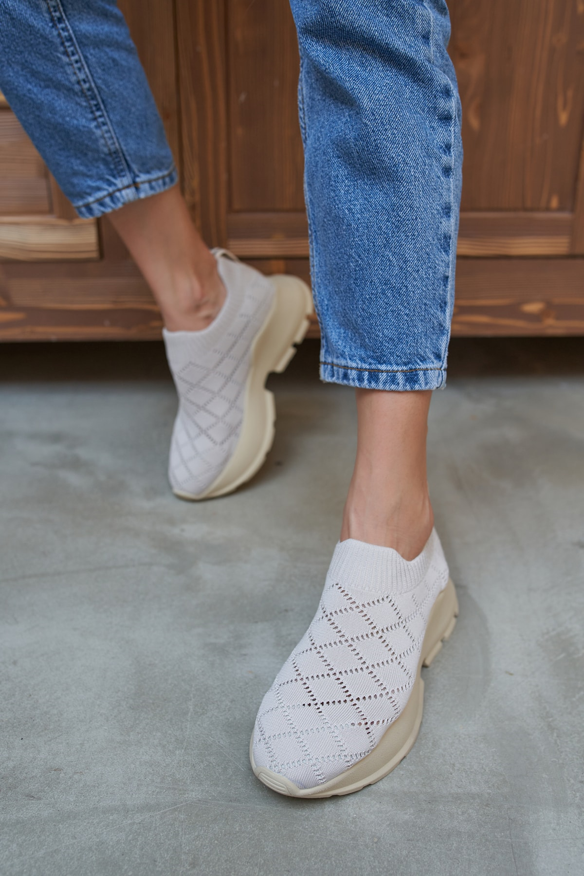 Alice Kadın Sari Trıko Sneakers