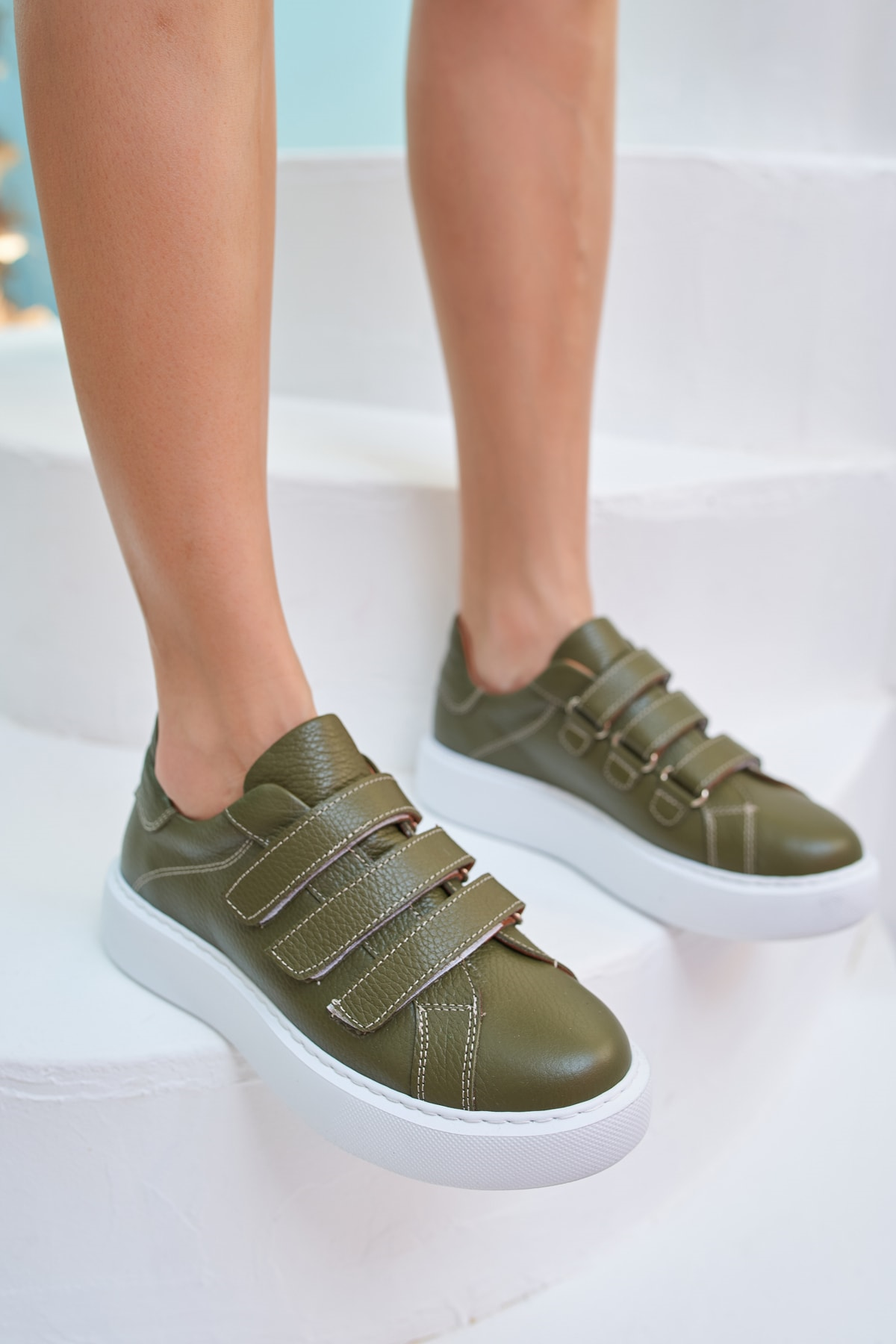 Emma Kadın Antrasit Gercek Deri Cirtli Sneakers