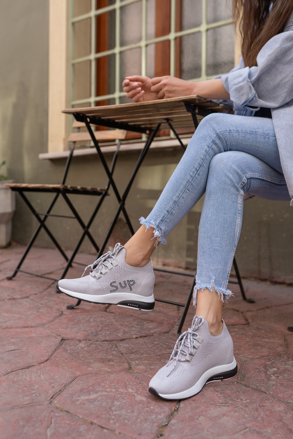 Lovisa Kadin Gri Trıko Sneakers