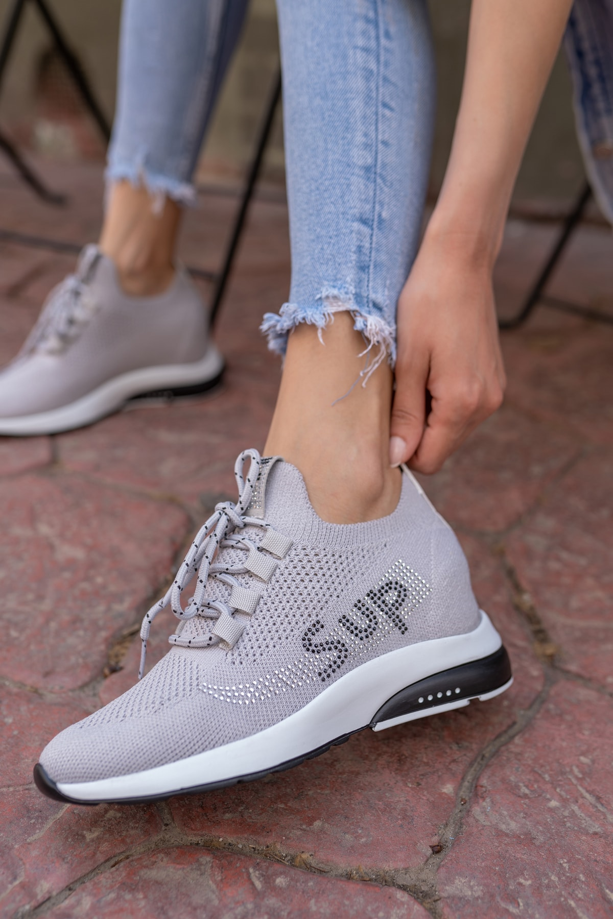 Lovisa Kadin Gri Trıko Sneakers