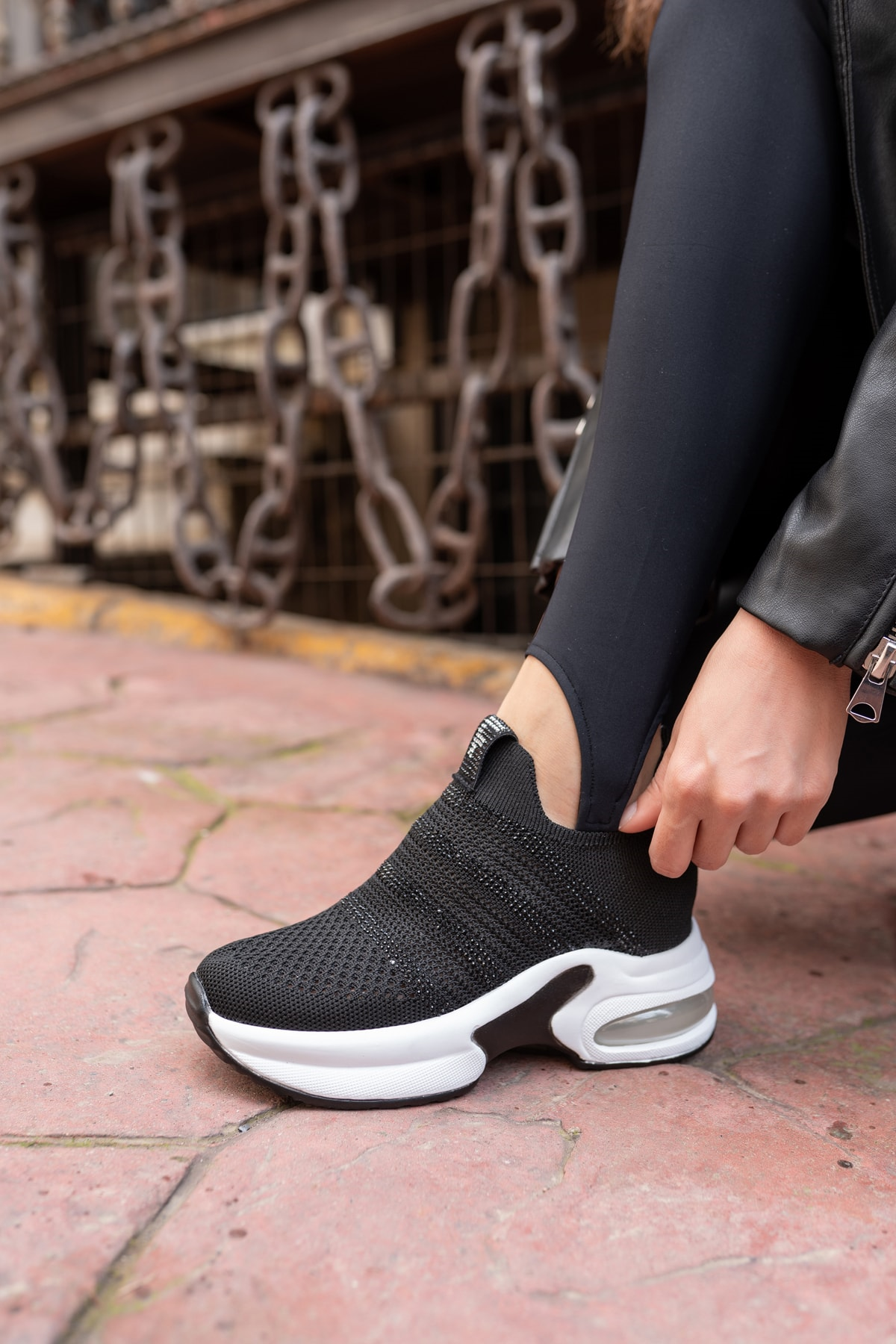 Sabina Kadin Nude Tas Detay Gızlı Topuk Sneakers