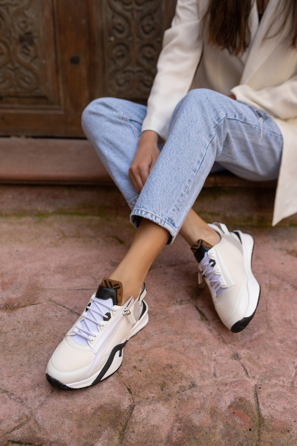 Jannıca Kadin Nude Scuba Kumas Detay Sneakers