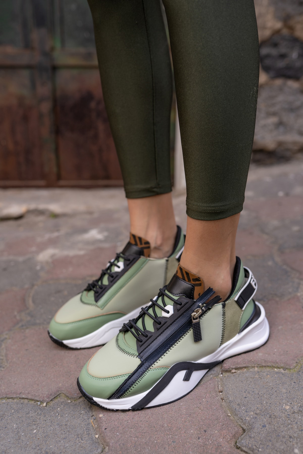 Jannıca Kadin Nude Scuba Kumas Detay Sneakers