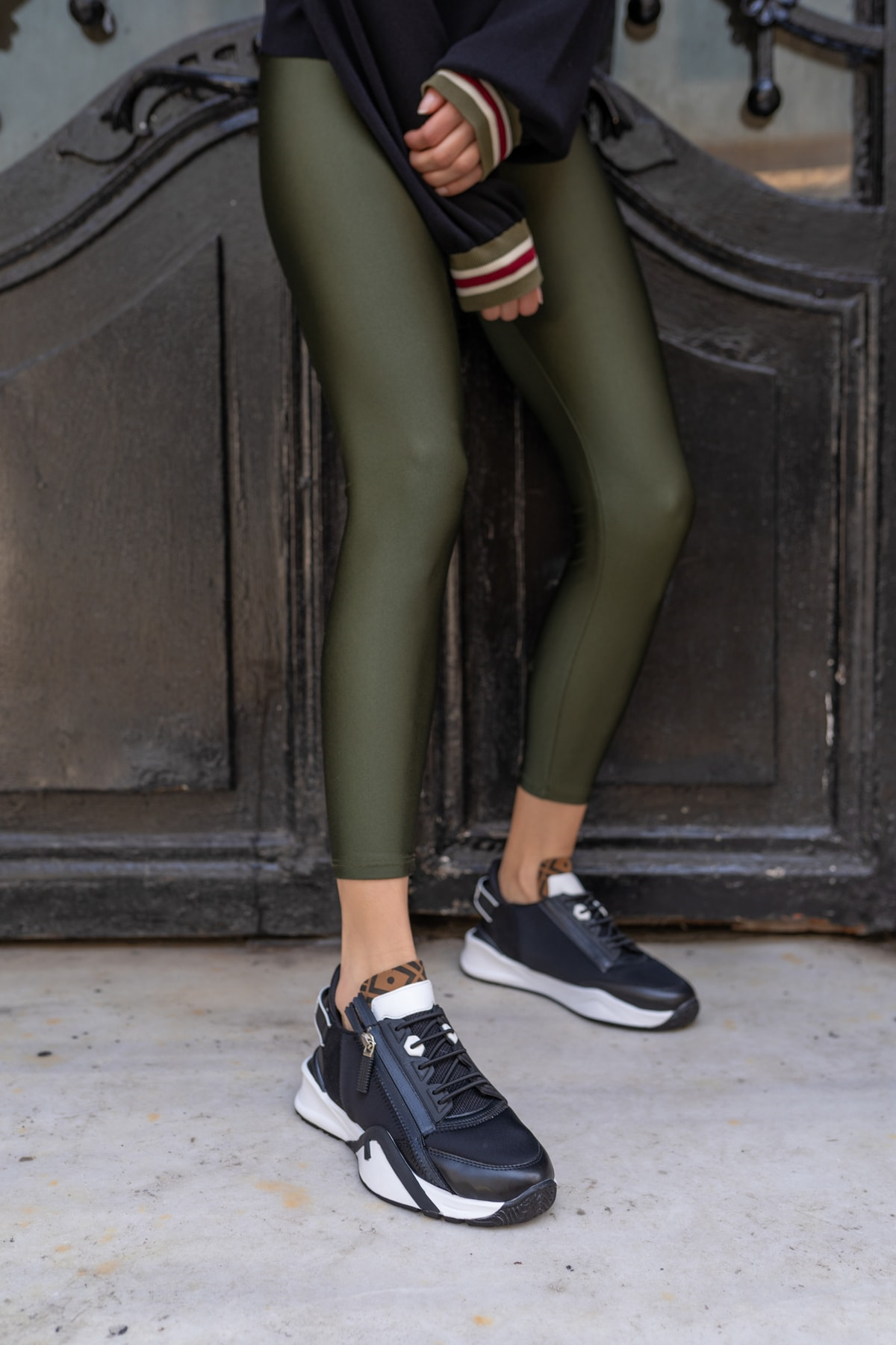 Jannıca Kadin Nude Scuba Kumas Detay Sneakers