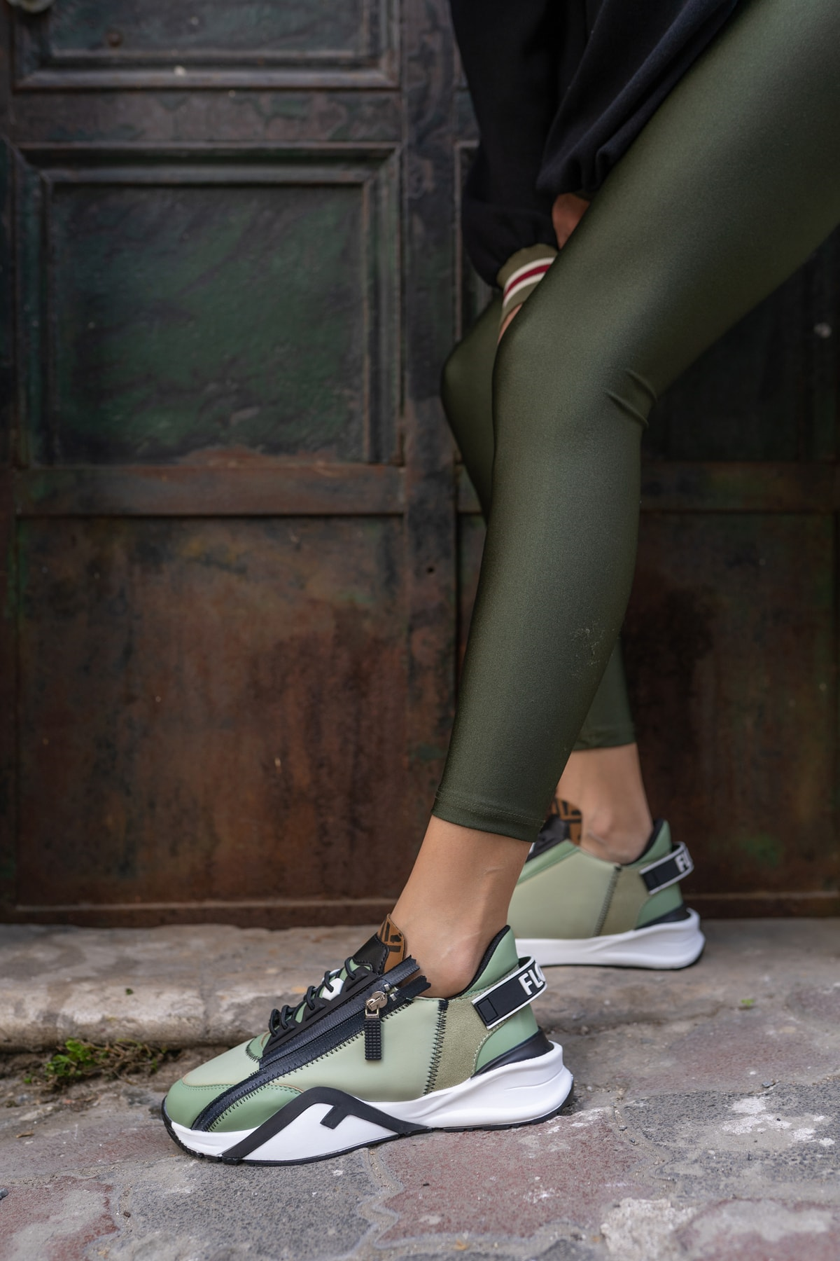 Jannıca Kadin Nude Scuba Kumas Detay Sneakers