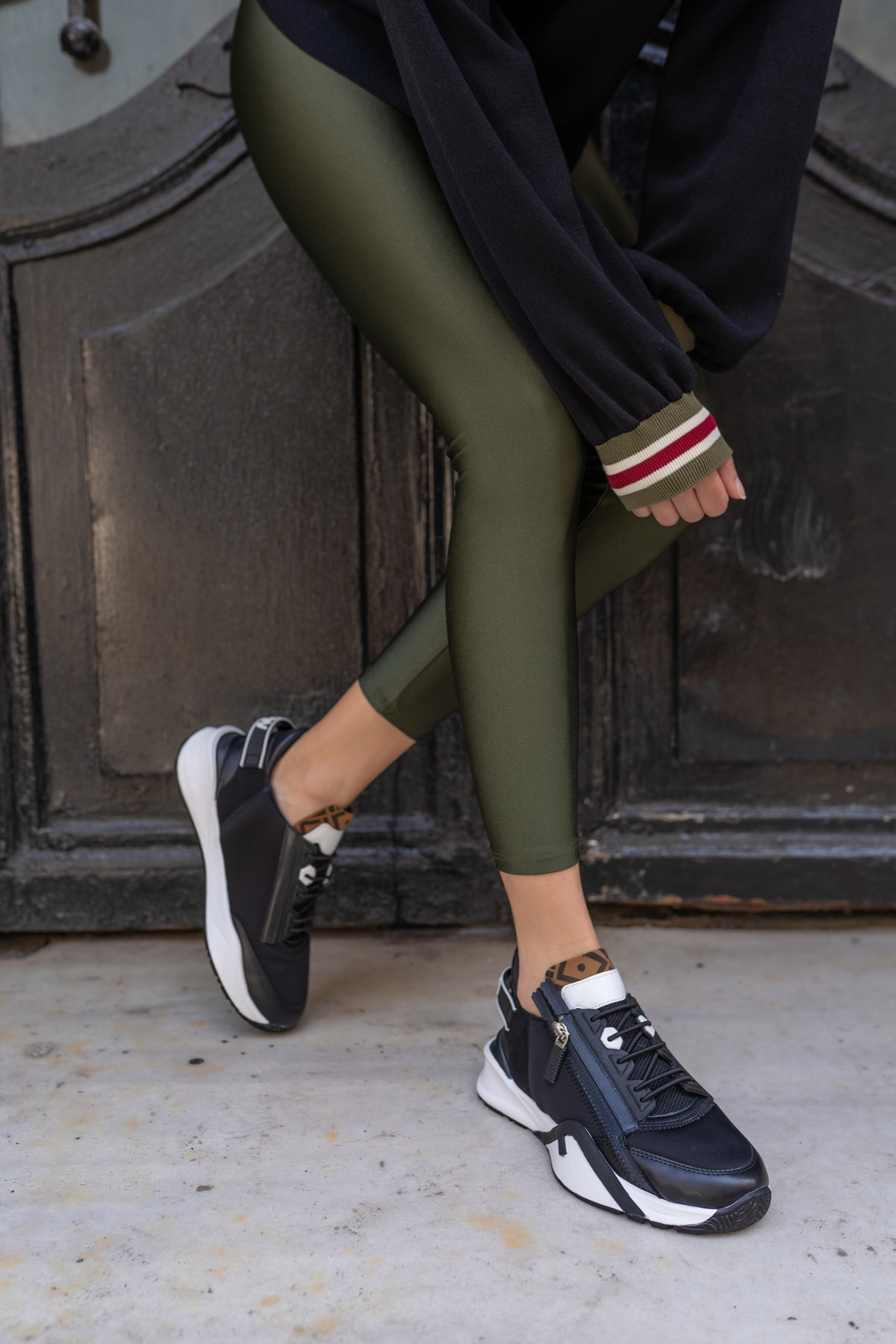 Jannıca Kadin Nude Scuba Kumas Detay Sneakers