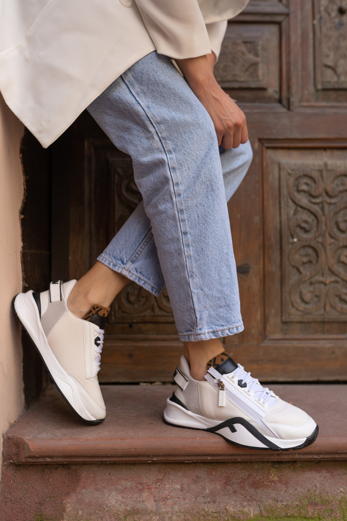 Jannıca Kadin Nude Scuba Kumas Detay Sneakers